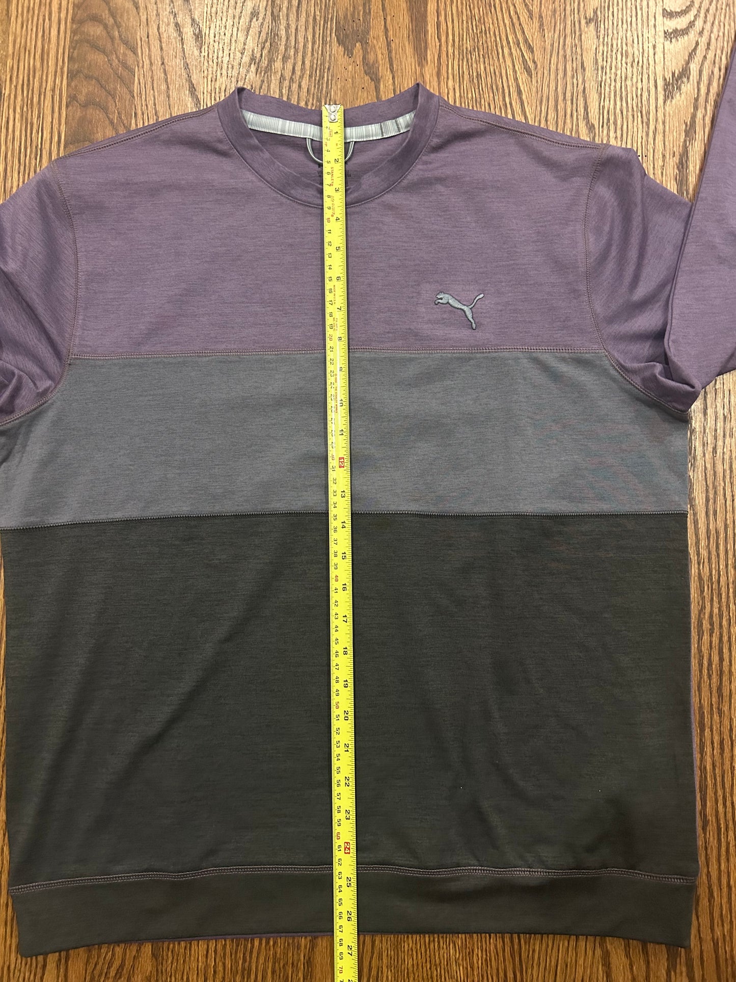 Men’s Medium PUMA Harbour Town Golf Links Purple Colorblock Long sleeve Crewneck