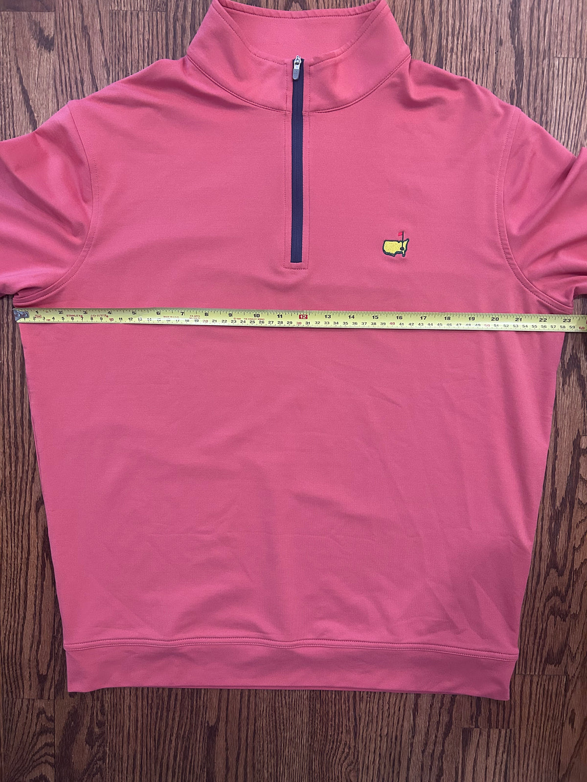 Peter Millar Medium Coral Masters Augusta National Performance Golf Quarter Zip