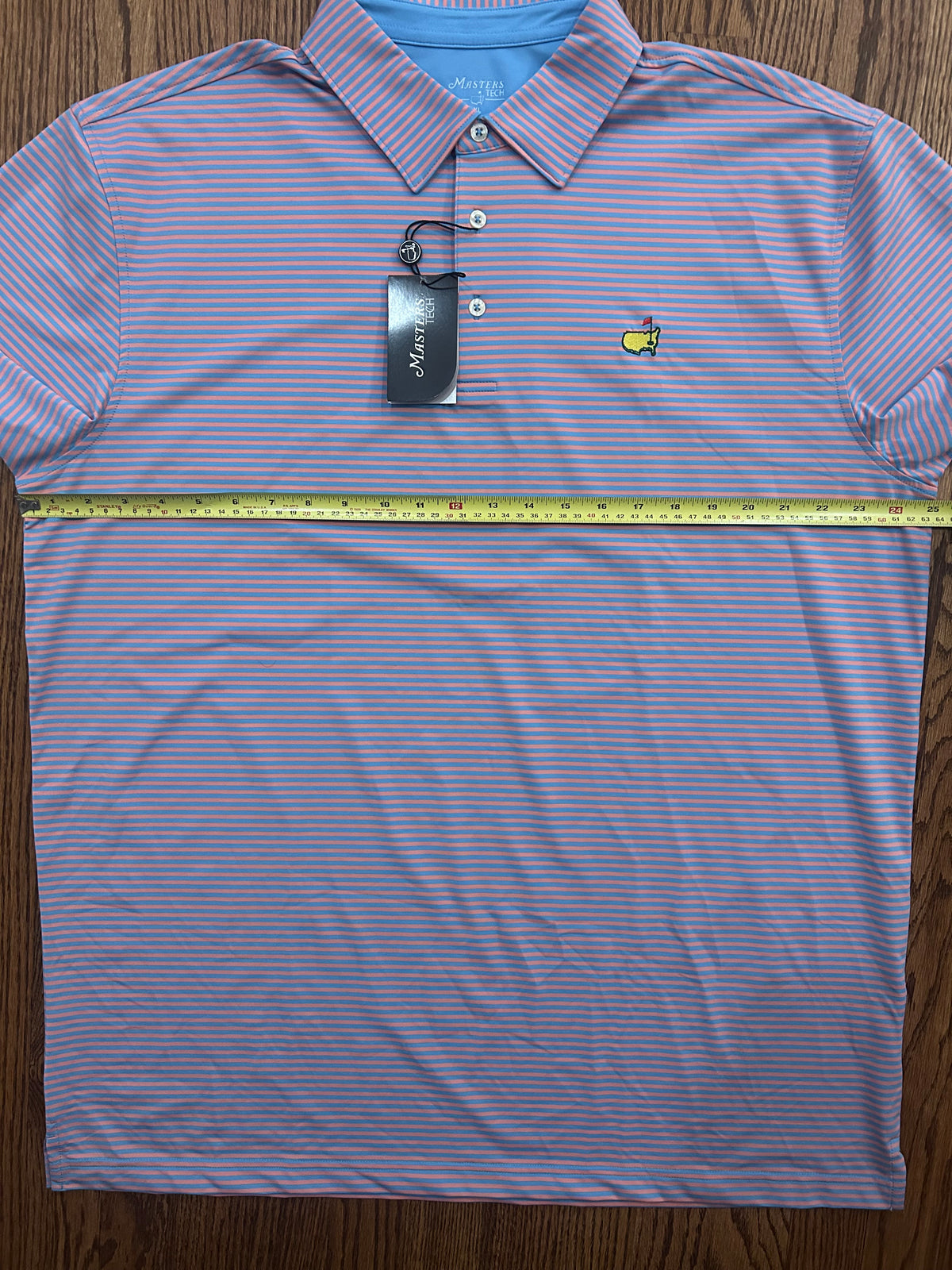 Masters Tech Performance Golf Polo Men's XL Striped Augusta National