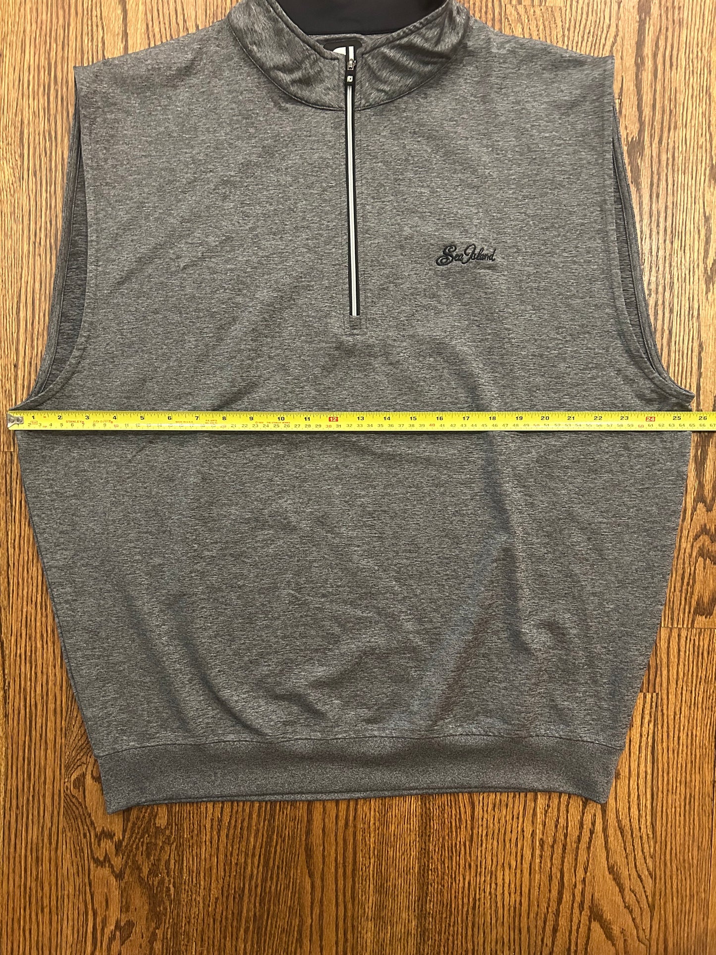 Men’s XL FootJoy Sea Island Gray Quarter Zip Golf Vest