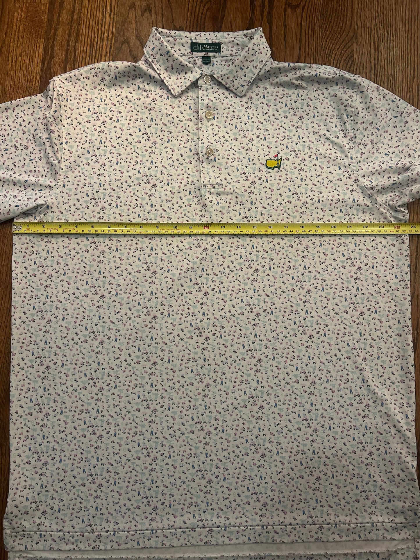 Men’s Large Masters Peter Millar Augusta National angc Floral Performance Golf Polo
