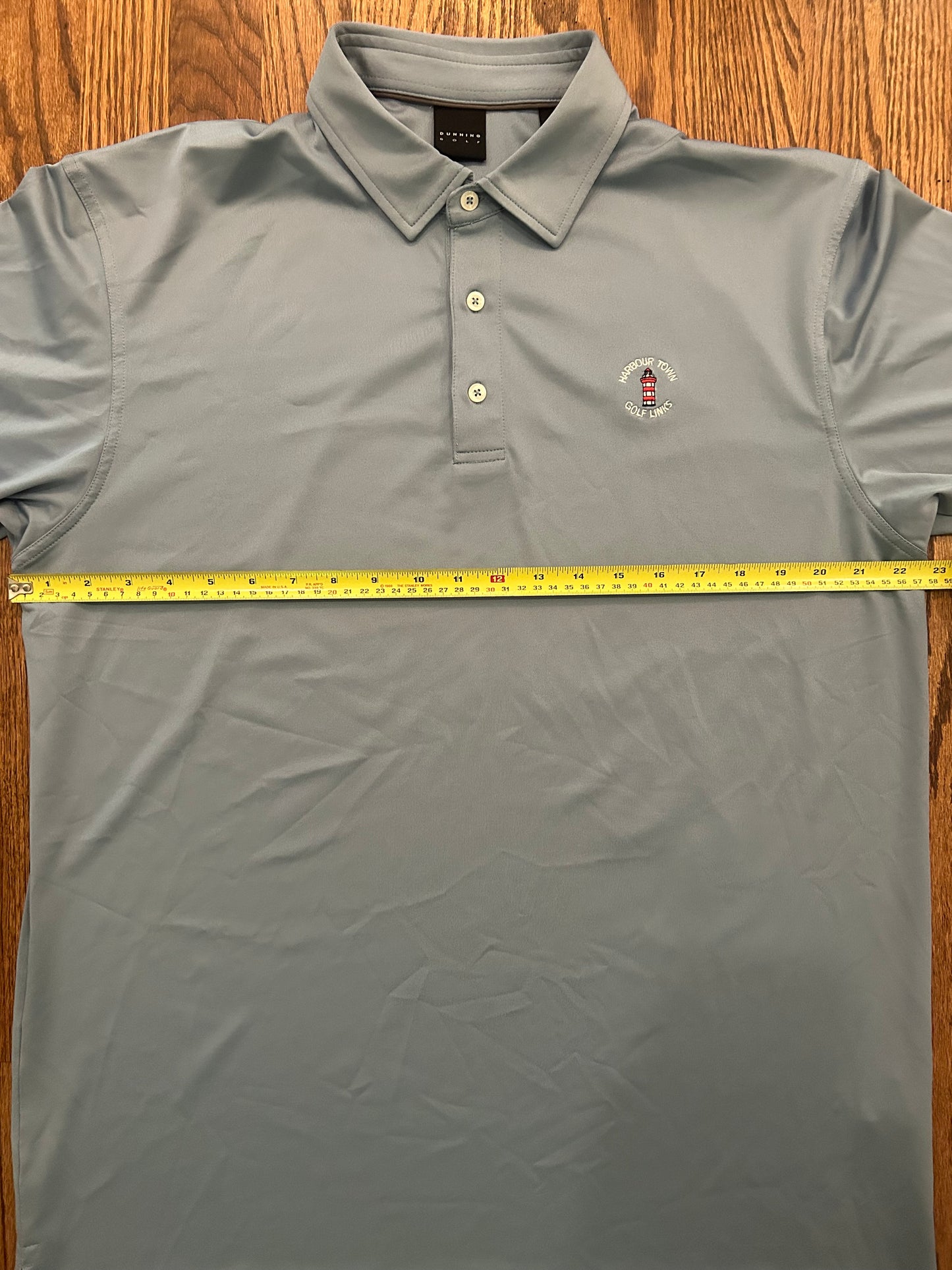 Men’s Large Dunning Harbour Town Light Blue Performance Golf Polo