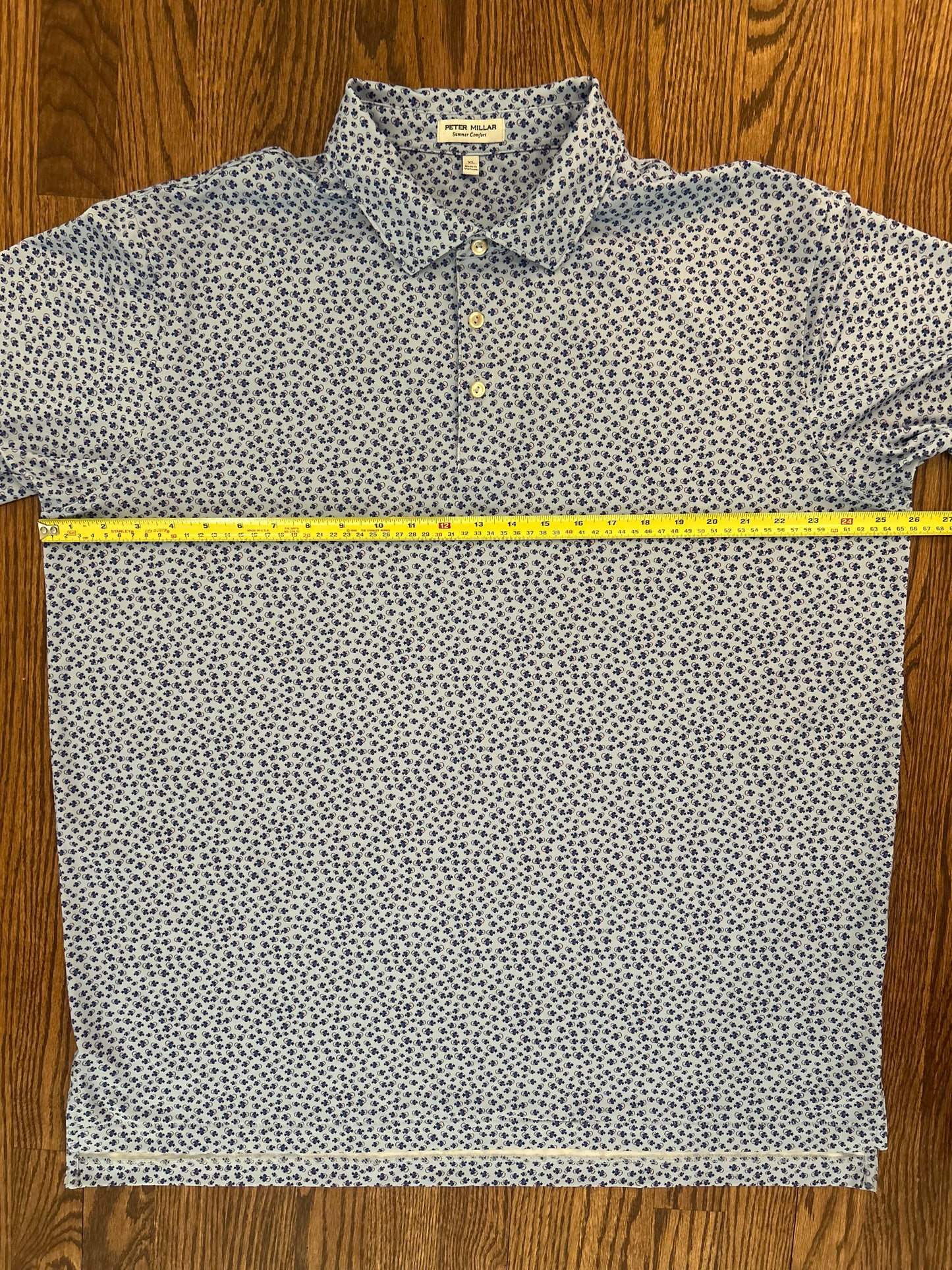 Men’s XL Peter Millar Summer Comfort Performance Golf Polo Fish Print