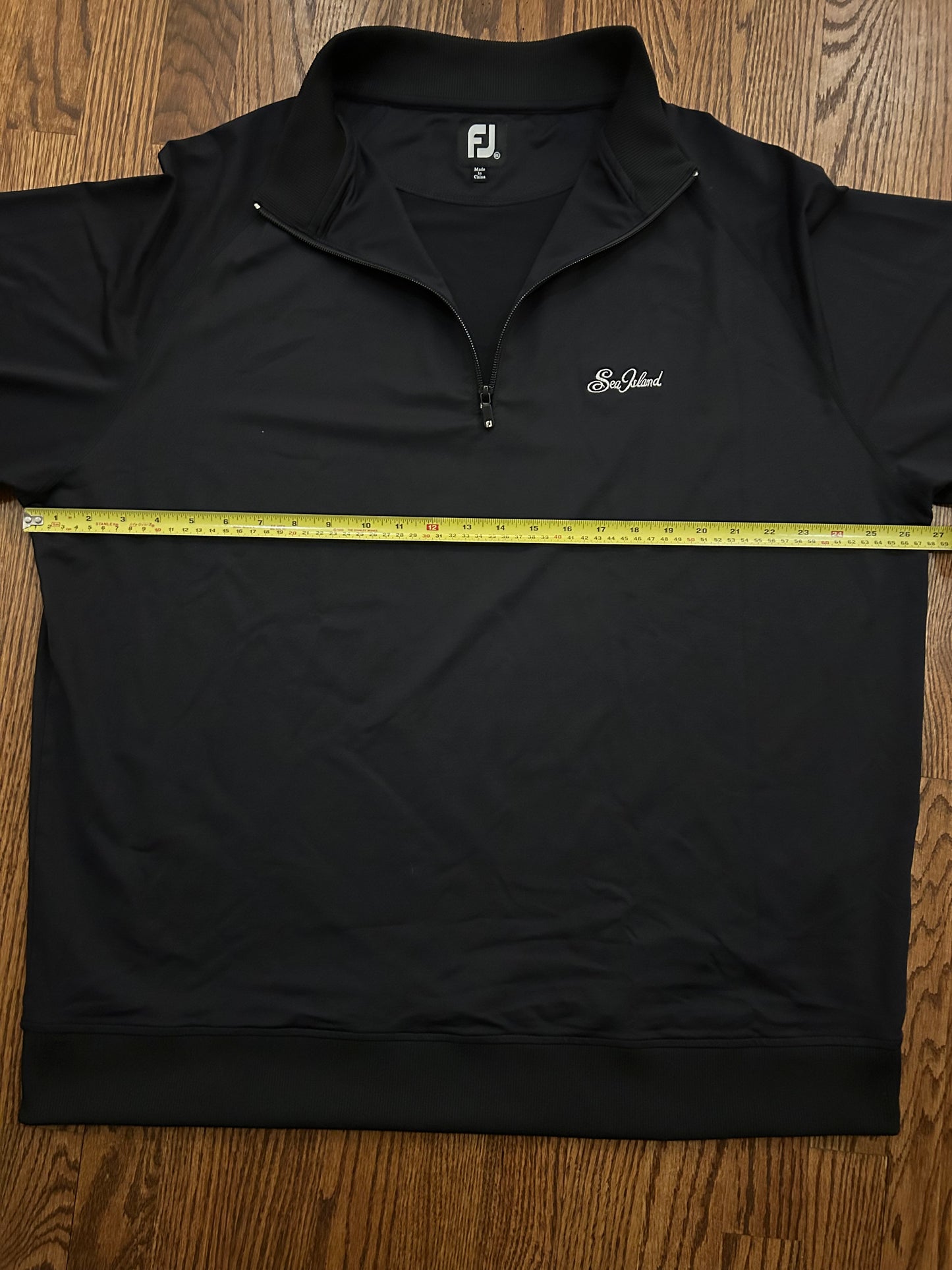 Men’s 2XL FootJoy Sea Island Black Performance Golf Quarter Zip