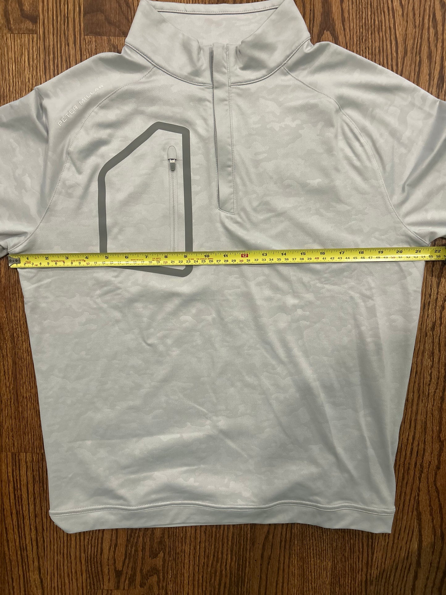 Men’s Small Peter Millar Gray Camo Quarter Zip