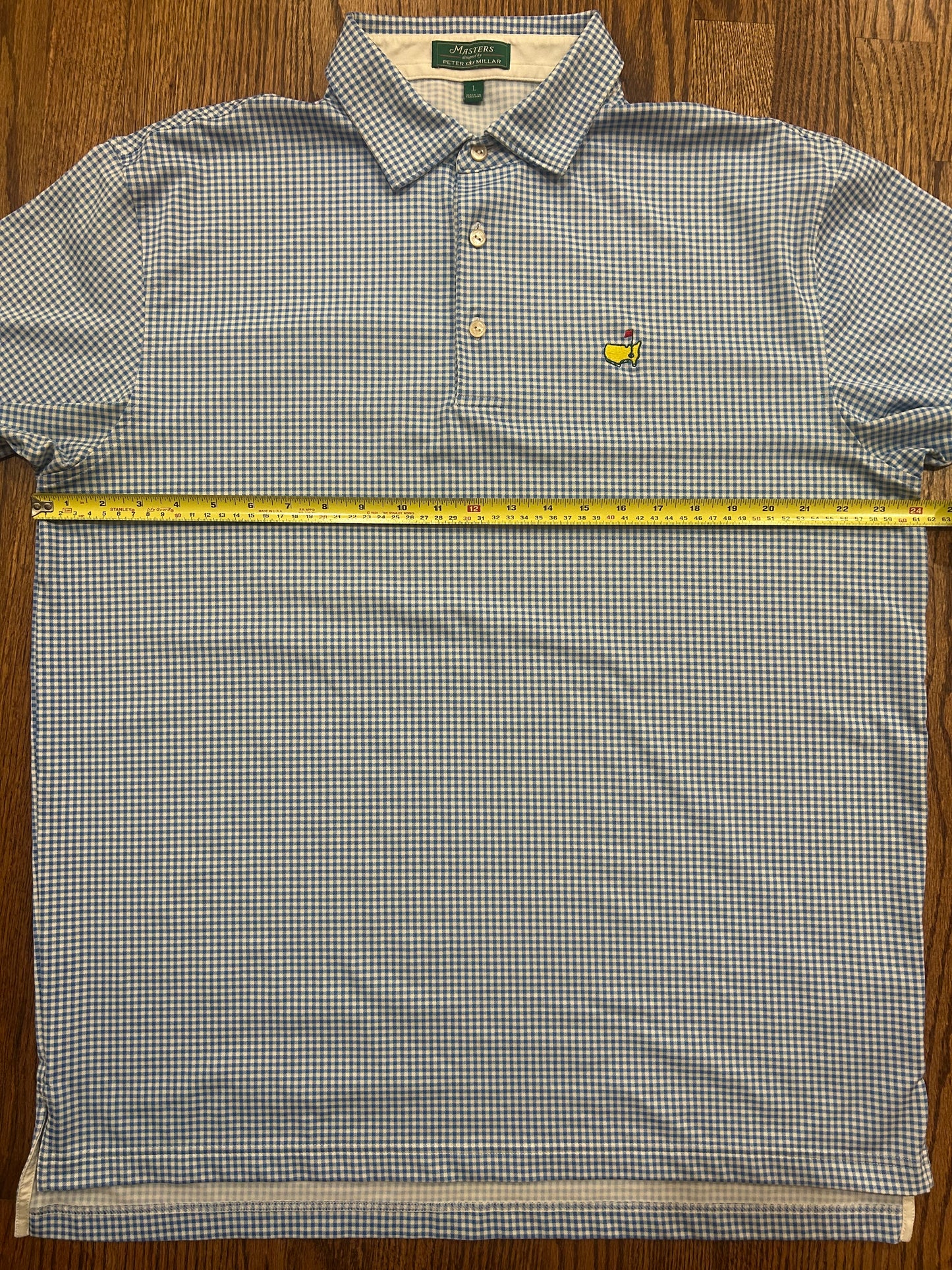 Men’s Large Masters Peter Millar Plaid Polo