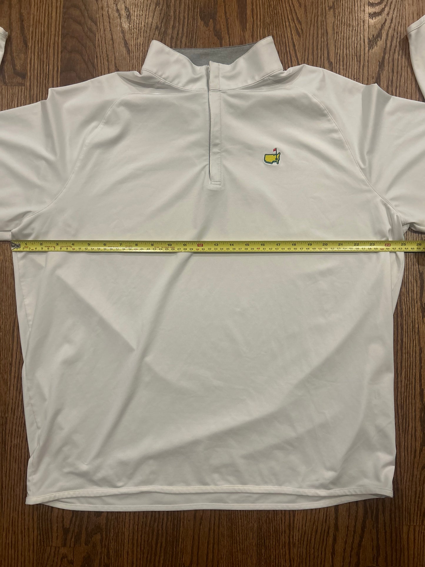 Men’s XL White Masters Peter Millar Performance Quarter Zip