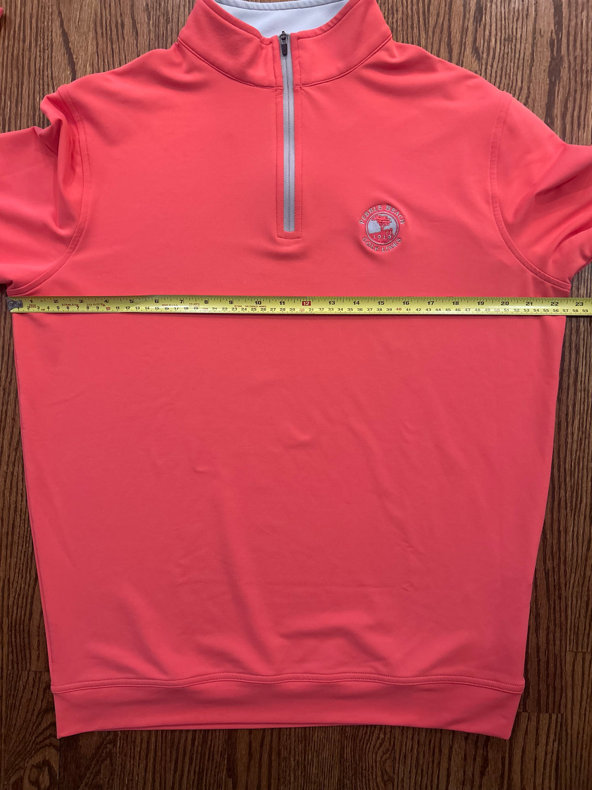 Men’s Medium Peter Millar Pebble Beach Golf Links Coral Quarter Zip