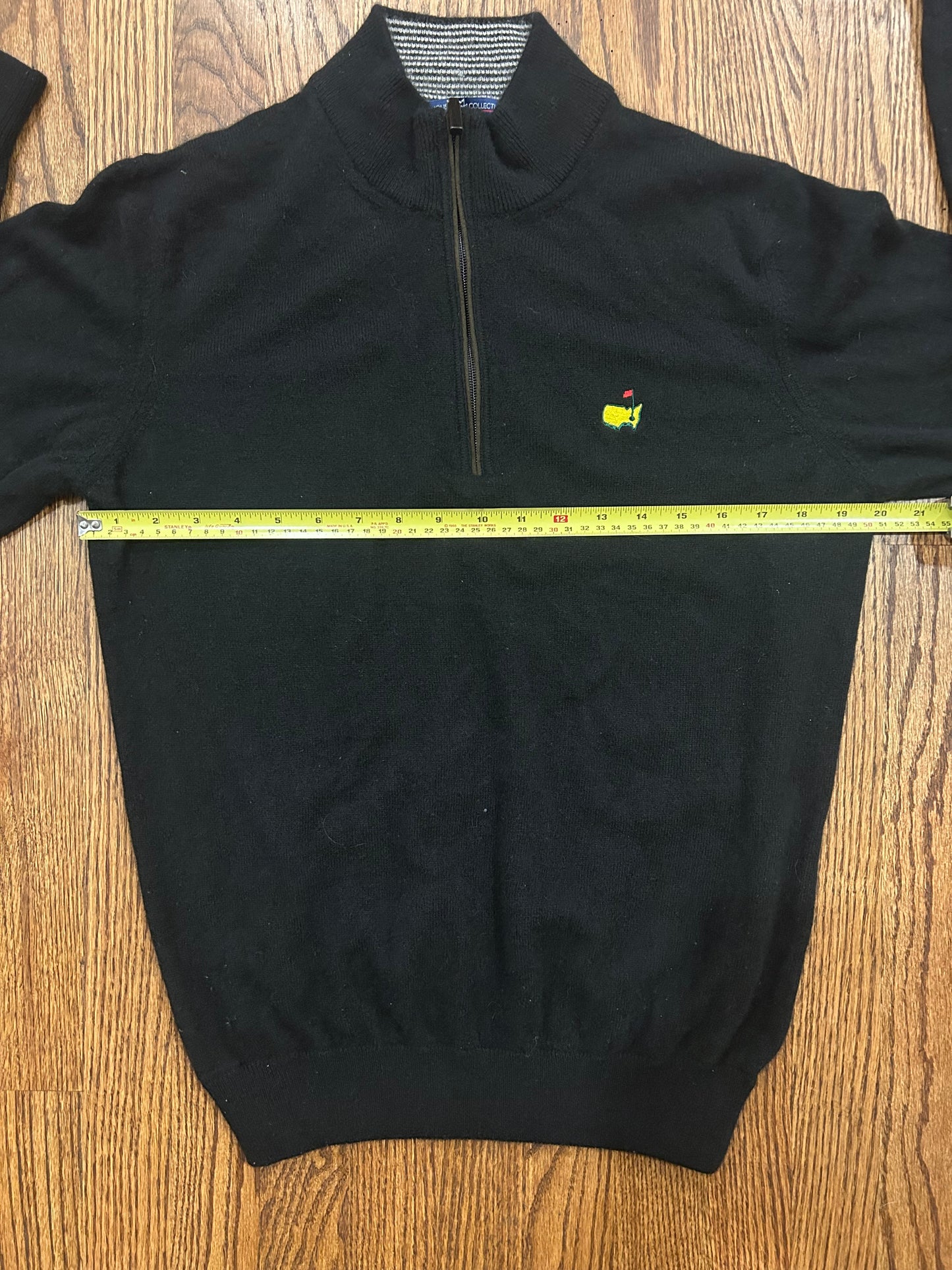 Men’s Medium Masters Clubhouse Collection 100% Cashmere Quarter Zip Sweater