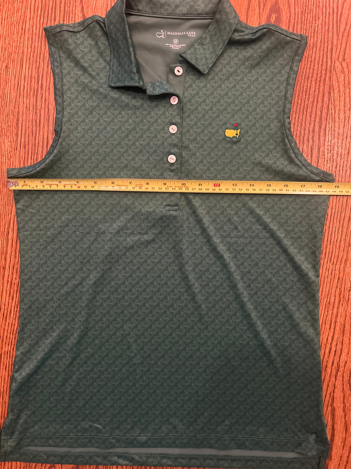 Women’s Medium Masters Magnolia Lane Green AOP Golf Polo