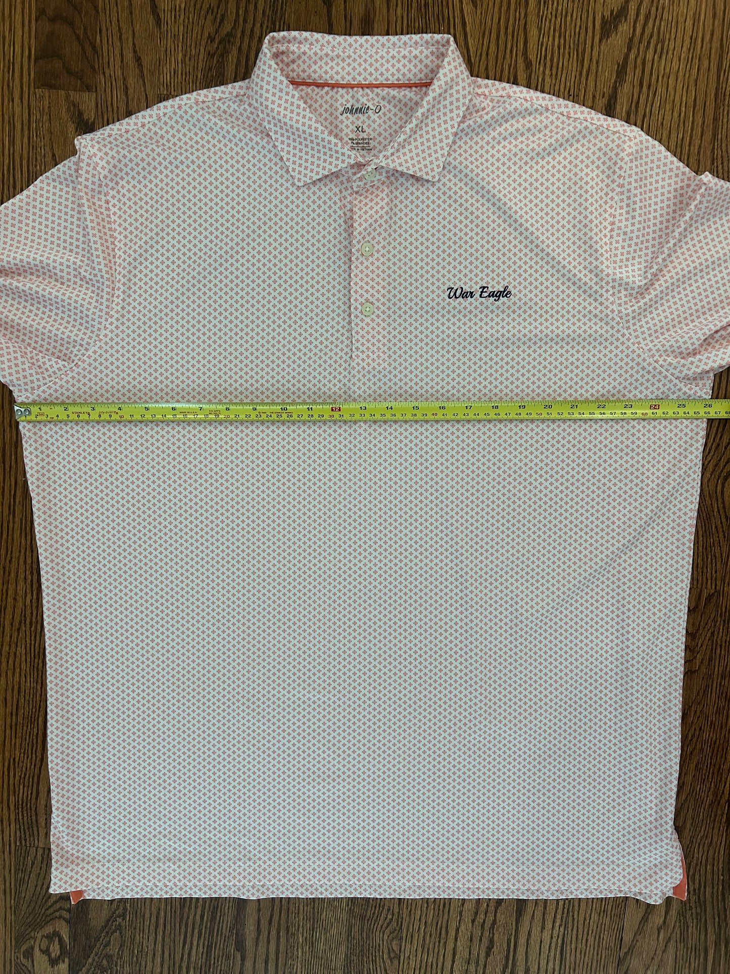 Men’s XL Johnnie O War Eagle Auburn Tigers Performance Golf Polo