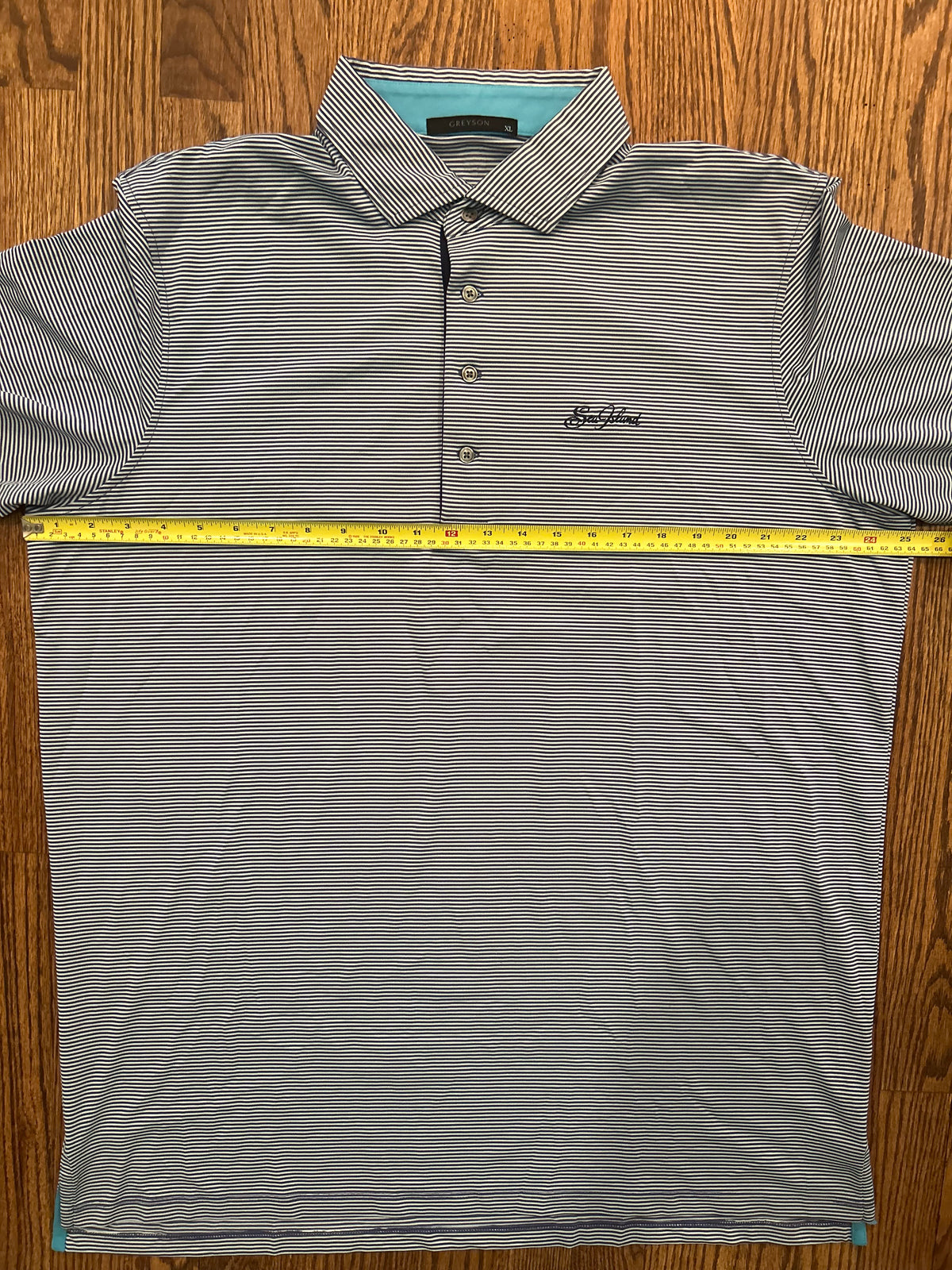 Men’s XL Greyson Sea Island Golf Performance Striped Polo