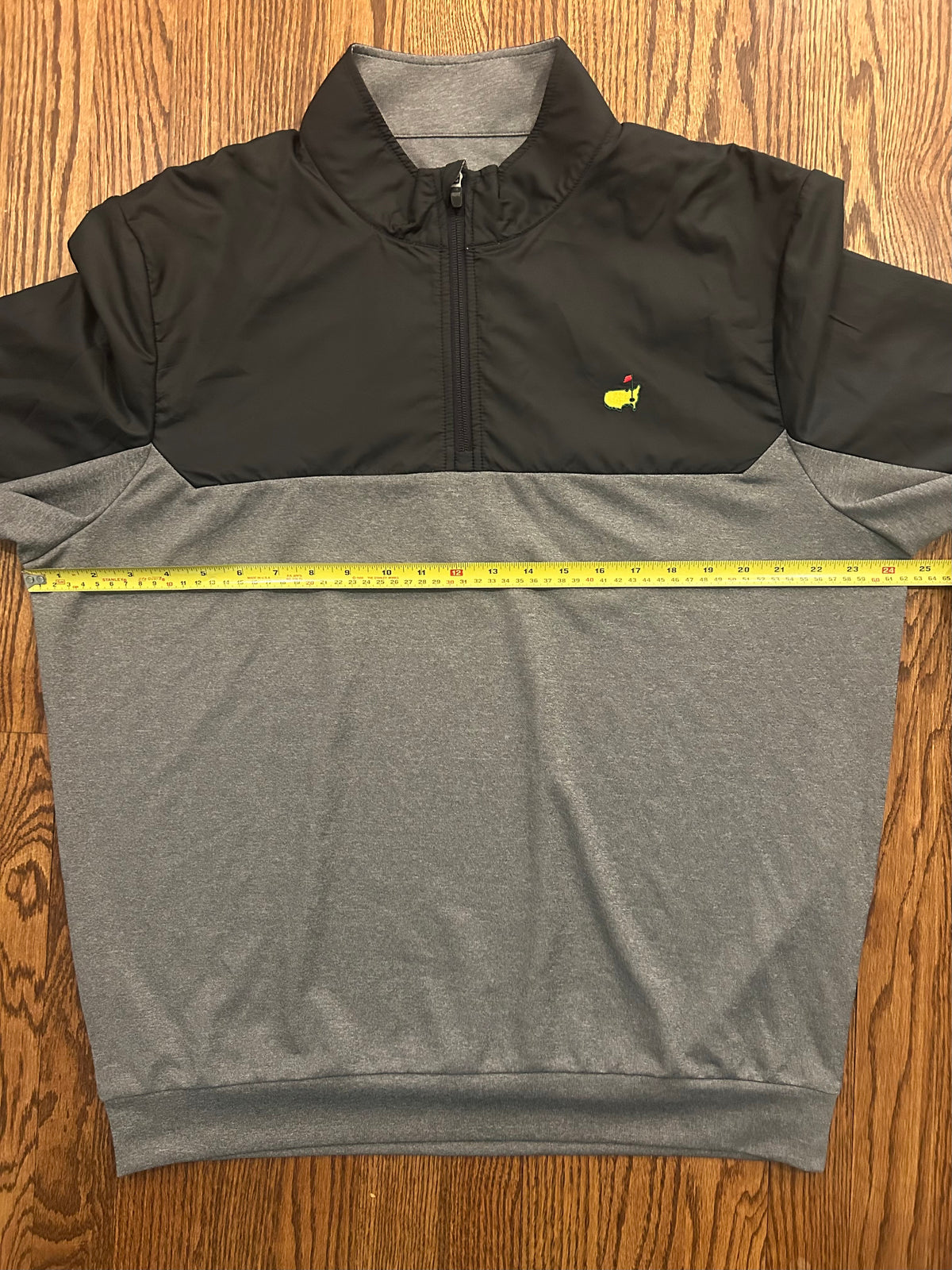 Men’s XL Masters Tech Golf Quarter Zip Rain Resistance Gray Black