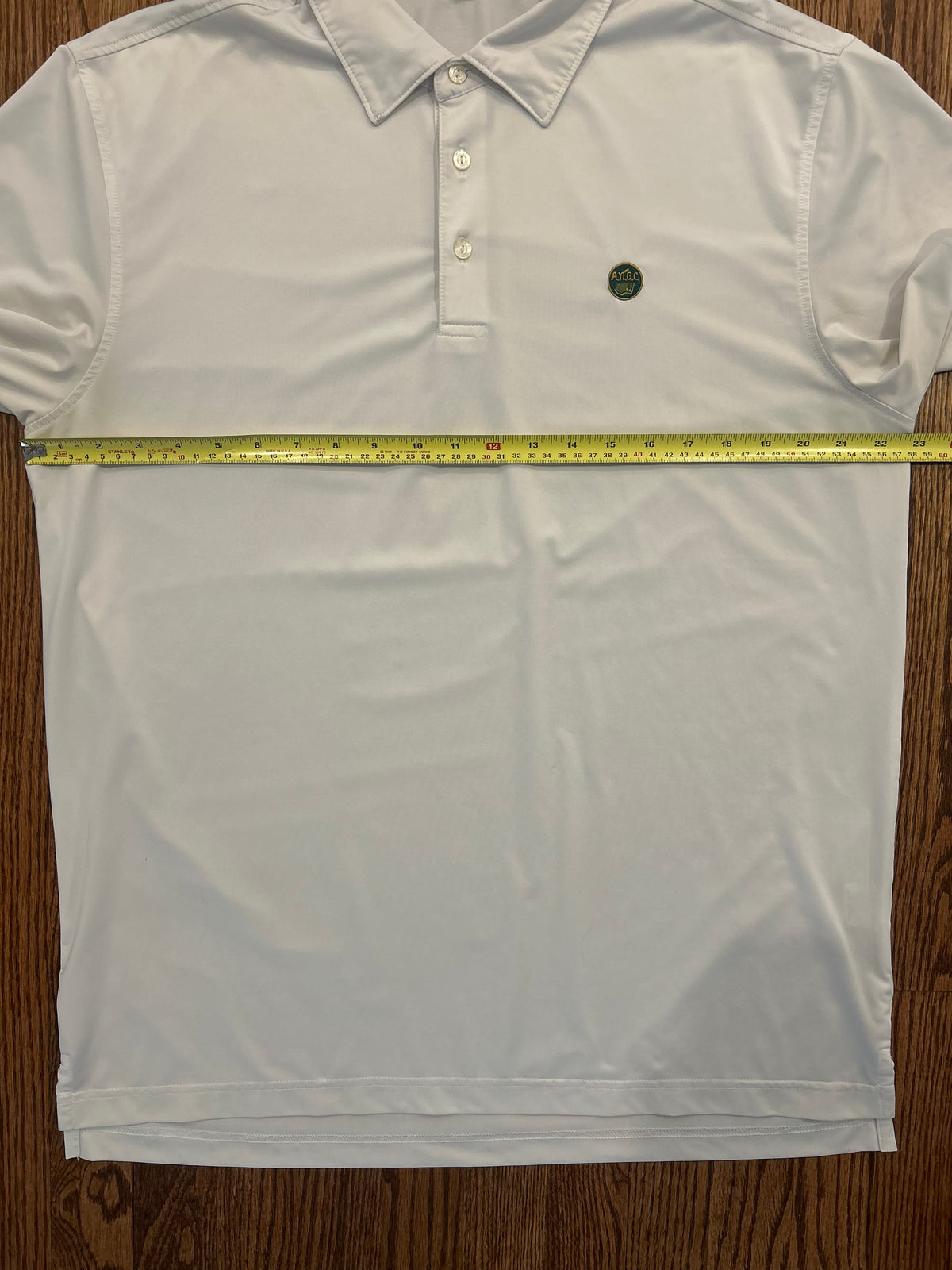 Men’s Large ANGC Augusta National Golf Club White Performance Polo