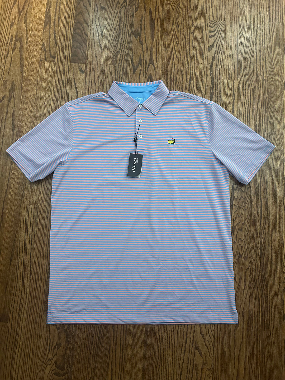 Masters Tech Performance Golf Polo Men's XL Striped Augusta National