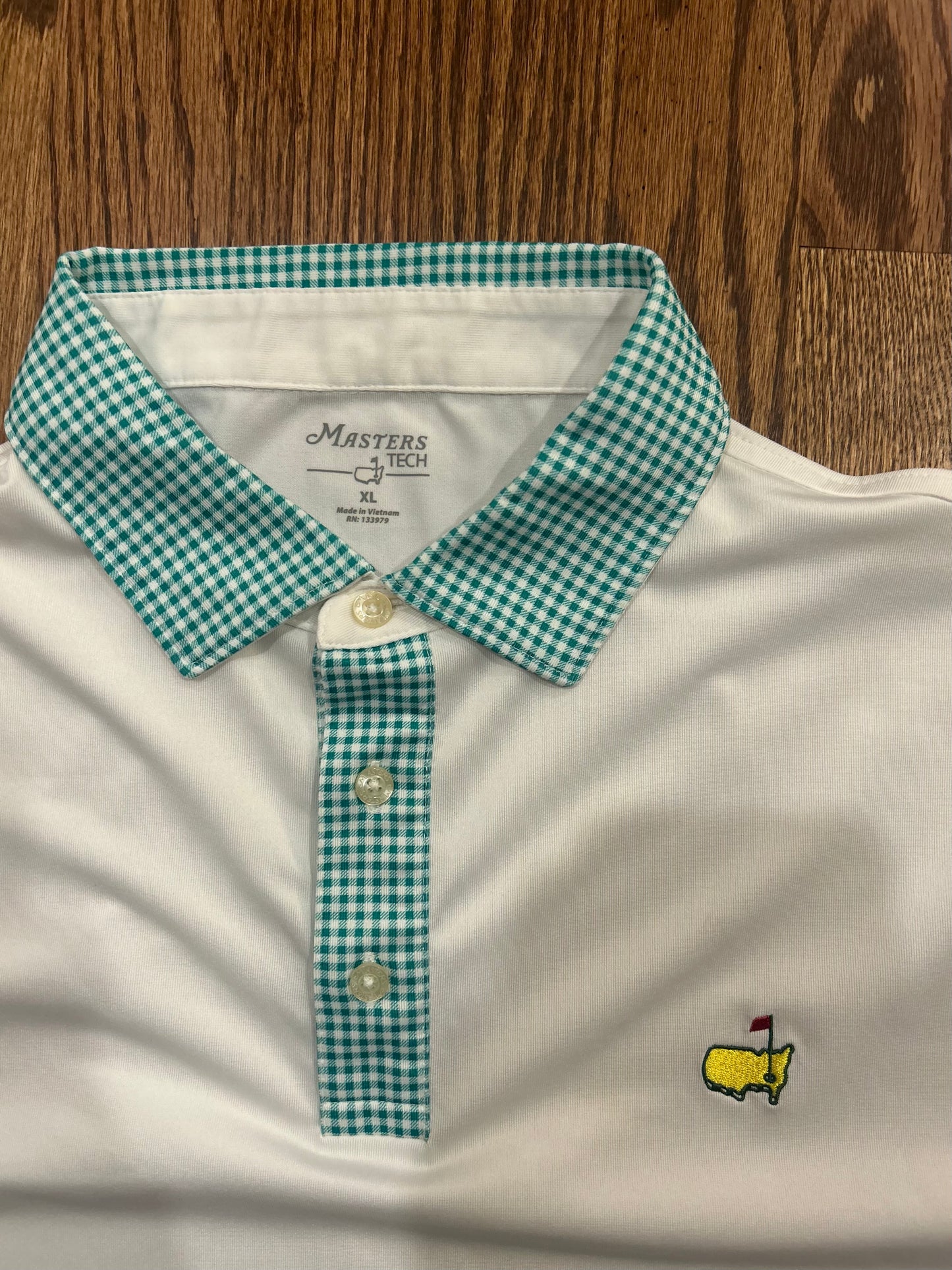 Men’s XL Masters Tech Plaid Collared Polo