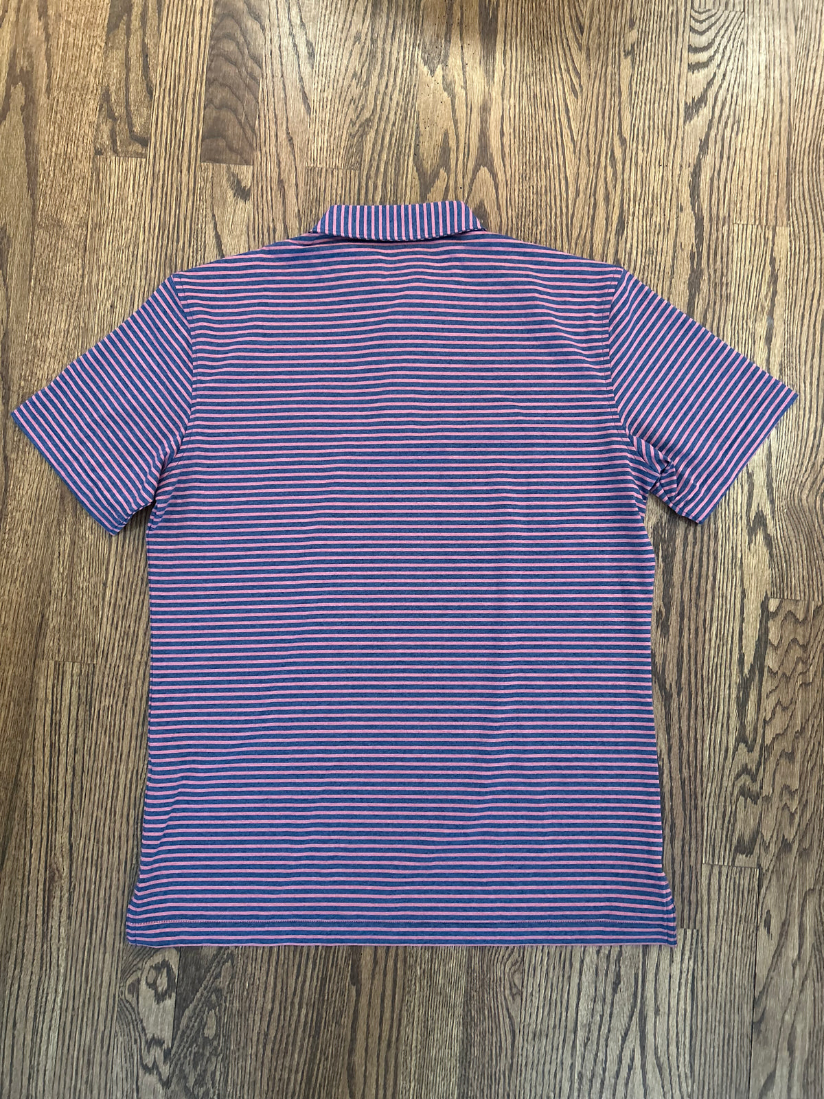 Men’s Medium Masters Peter Millar Purple Striped Crown Crafted Golf Polo