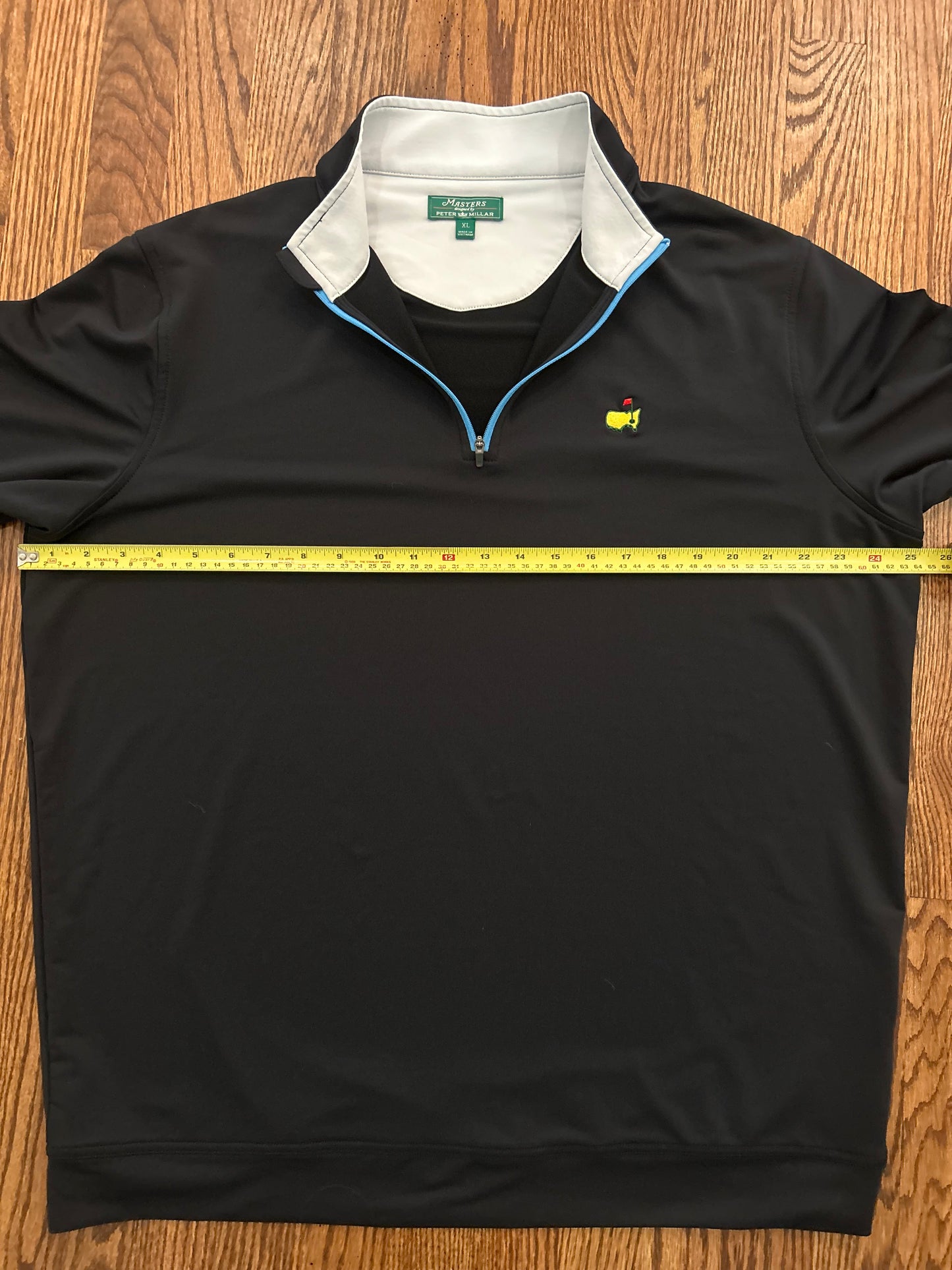 Men’s XL Masters Peter Millar Black Performance Golf Quarter Zip