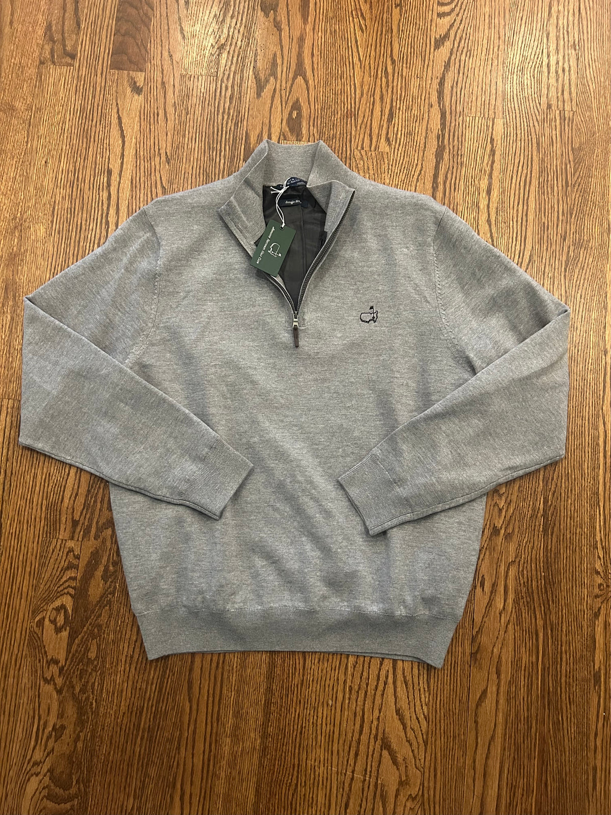 Fairway & Greene Masters Gray Quarter Zip Pullover Large Augusta National Golf
