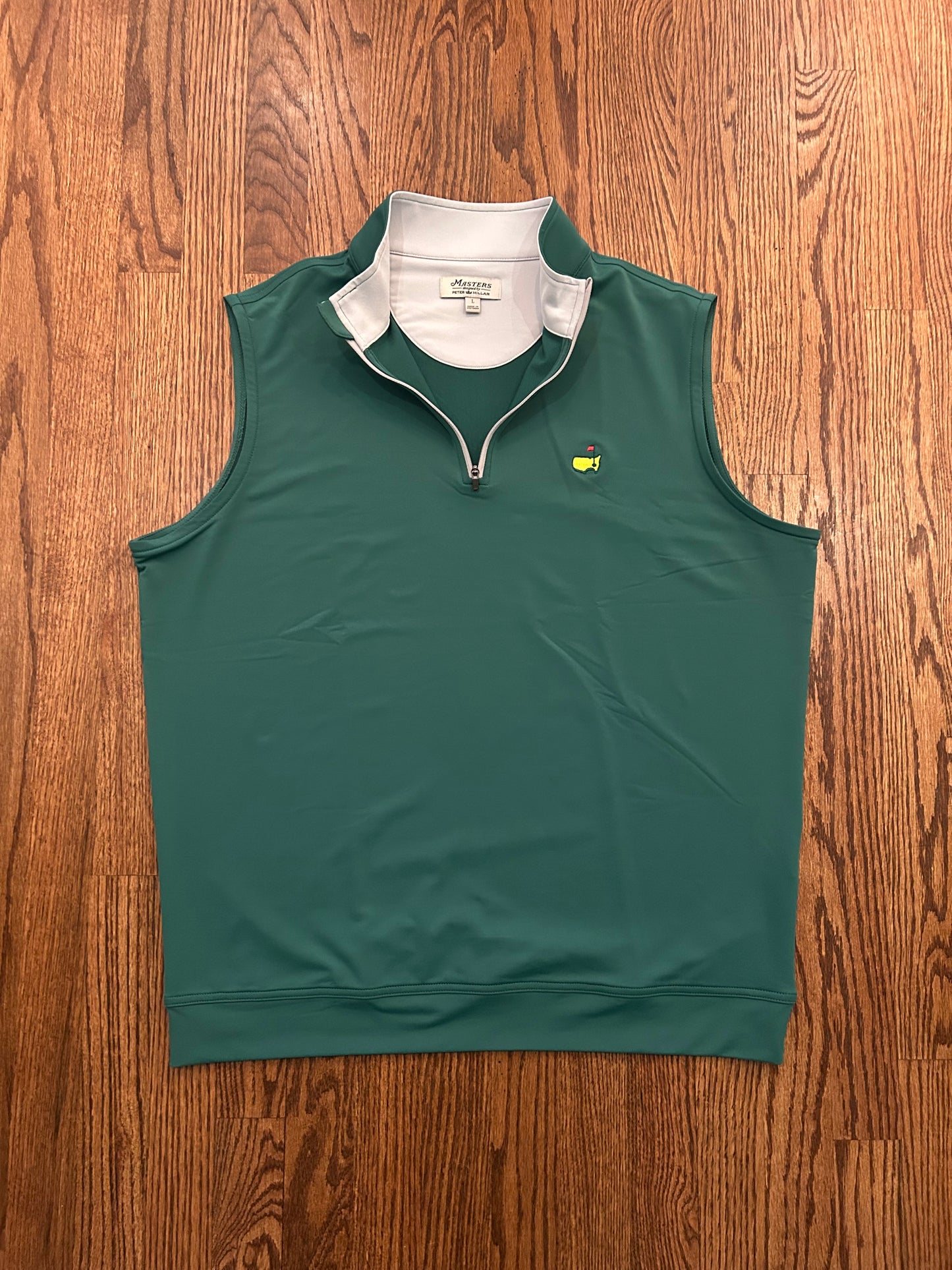 Men’s Large Masters Peter Millar Quarter Zip Vest Performance Golf