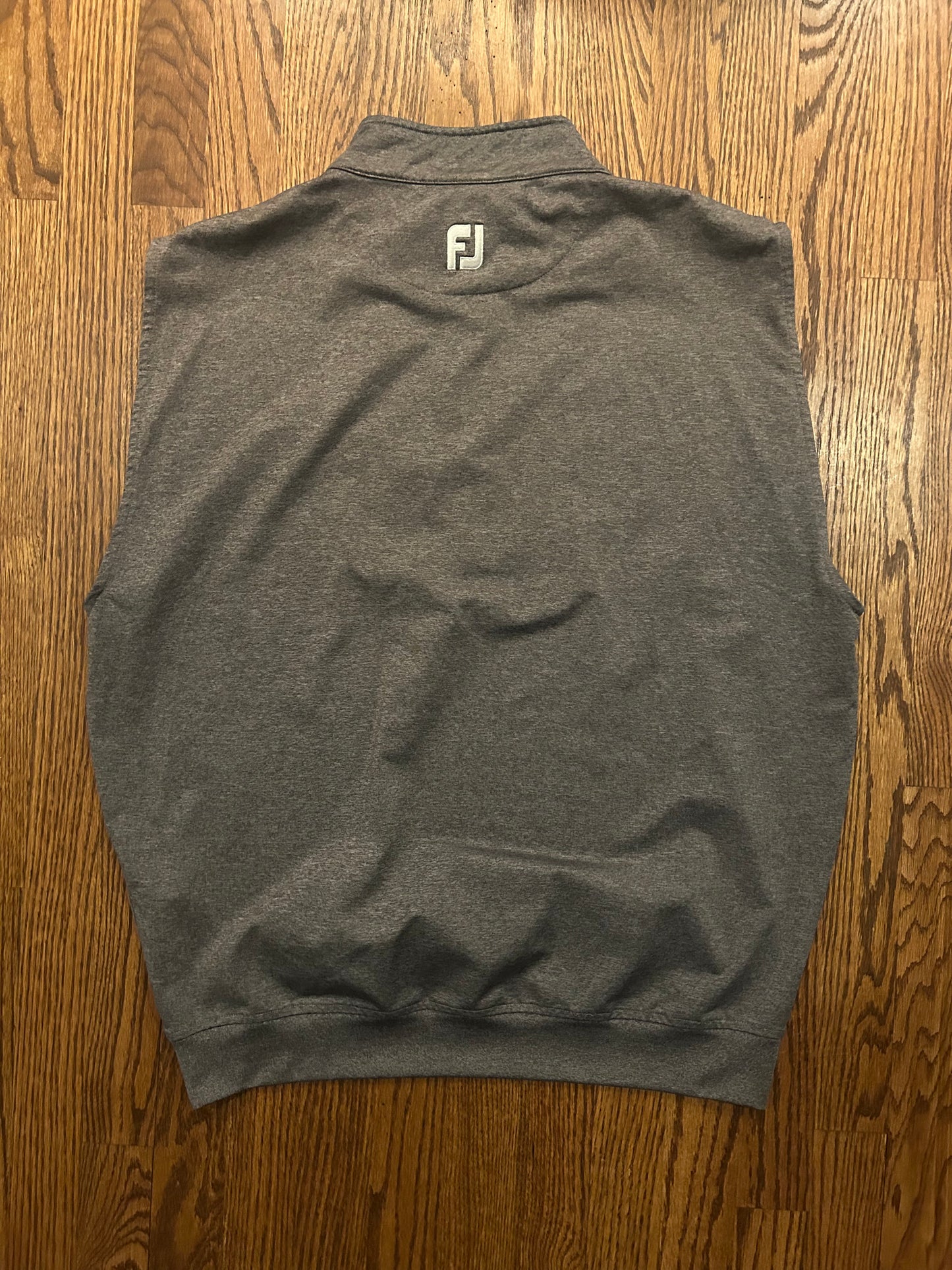 Men’s Large FootJoy Sea Island Gray Quarter Zip Performance Golf Vest