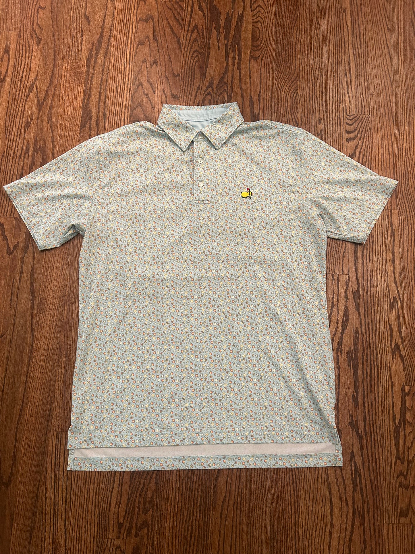 Men’s Medium Masters Tech Augusta National Peaches Graphic Performance Golf Polo