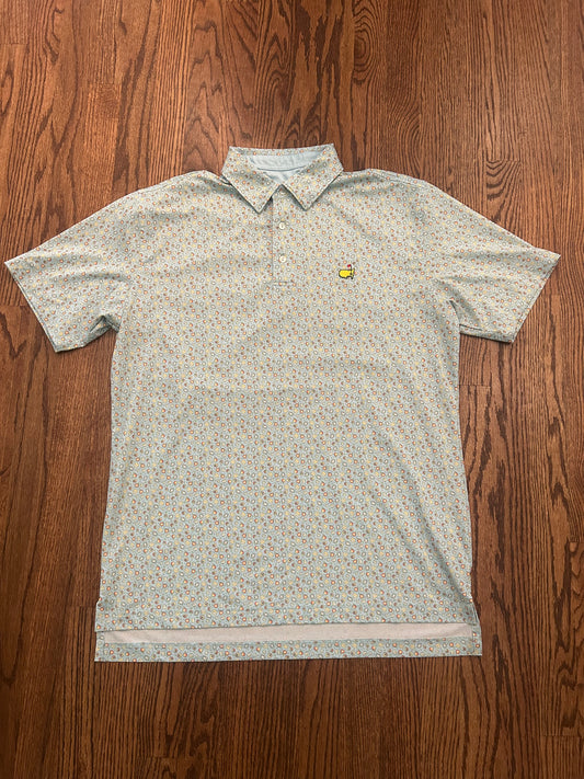 Men’s Medium Masters Tech Augusta National Peaches Graphic Performance Golf Polo