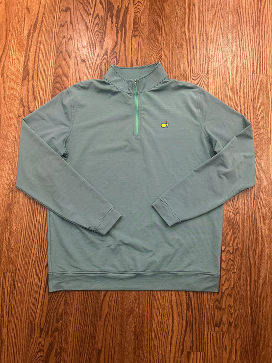 Men’s XL Green Masters Peter Millar Performance Golf Quarter Zip