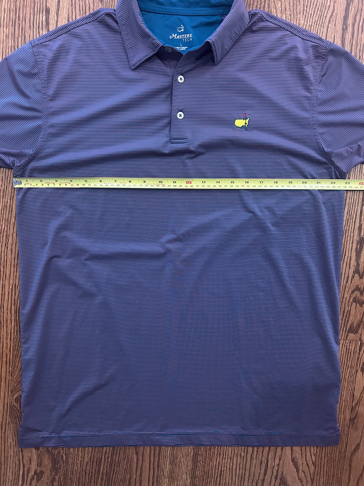 Men’s Small Masters Tech Navy Purple Drinks Graphic Performance Golf Polo