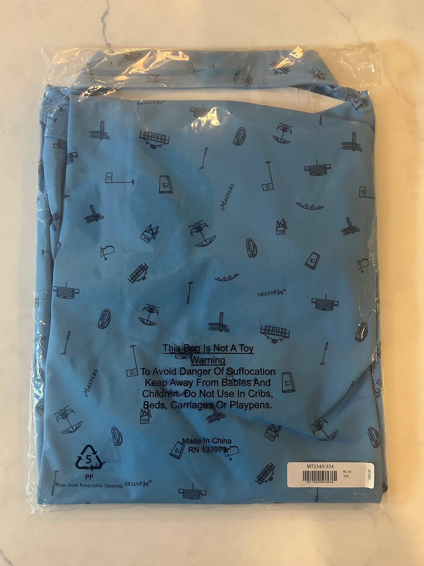 Men’s 2XL Masters Tech Blue Graphic Polo