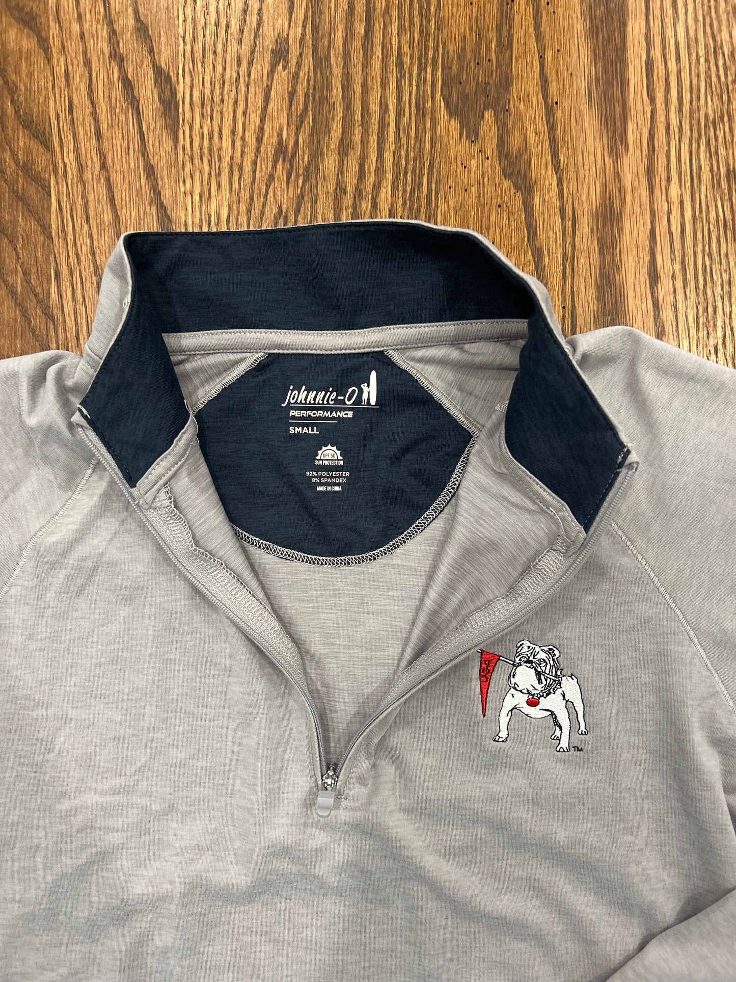 Men’s Small Johnnie O UGA Georgia Bulldogs Performance Quarter Zip