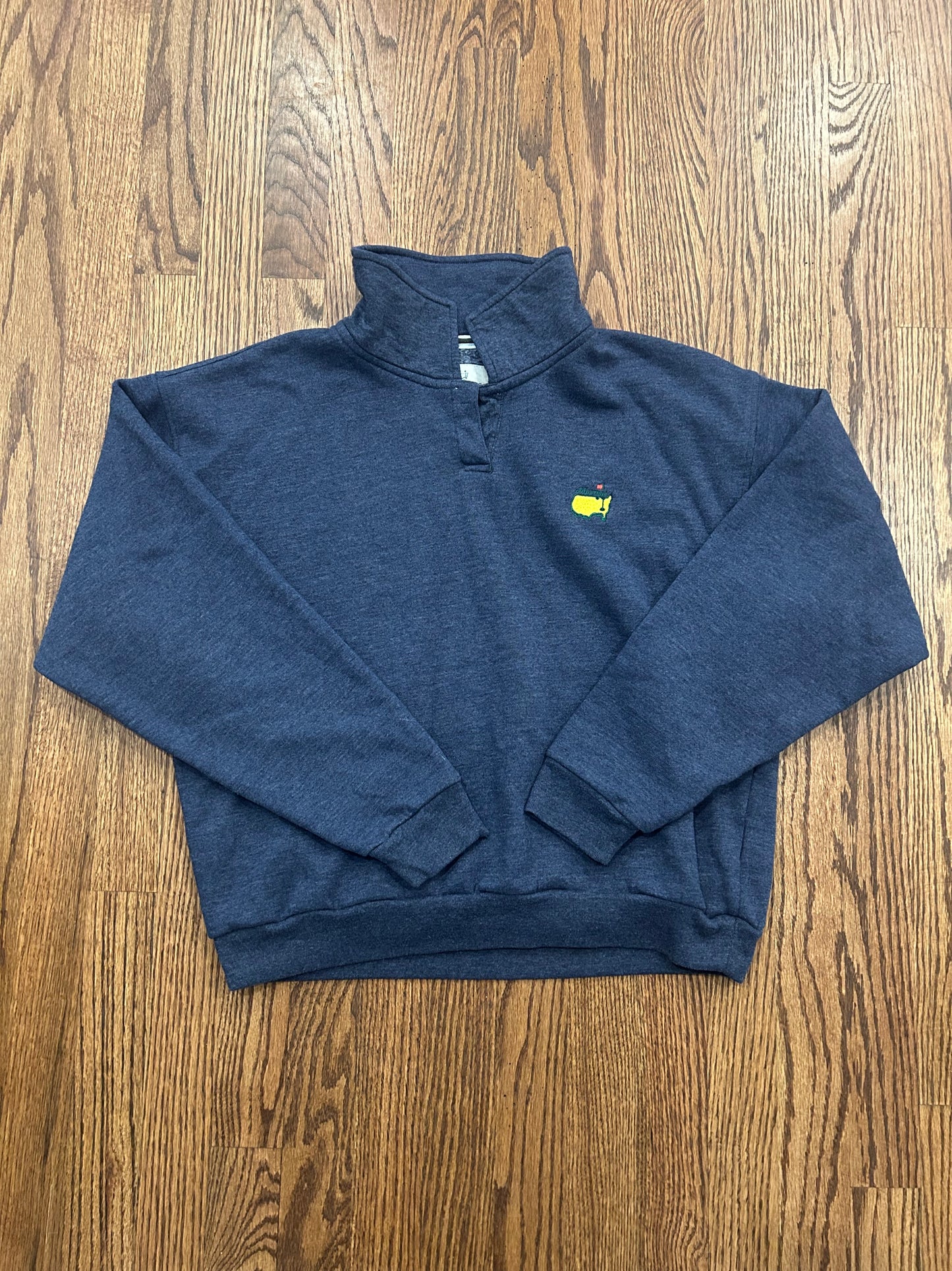 Women’s Medium Masters Crewneck Pullover Fleece Sweatshirt Navy Blue