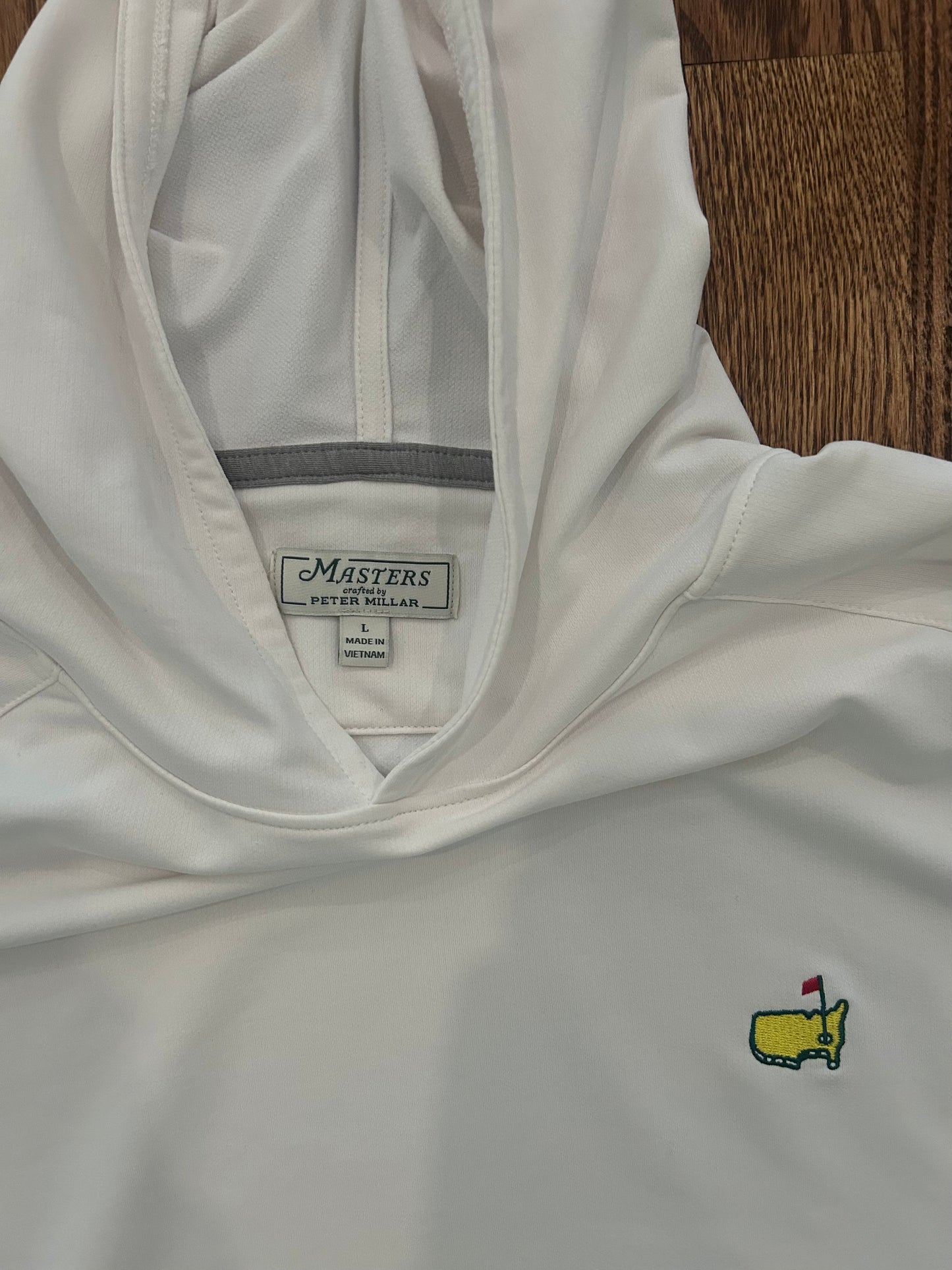 Men’s Large Masters Peter Millar White Hoodie