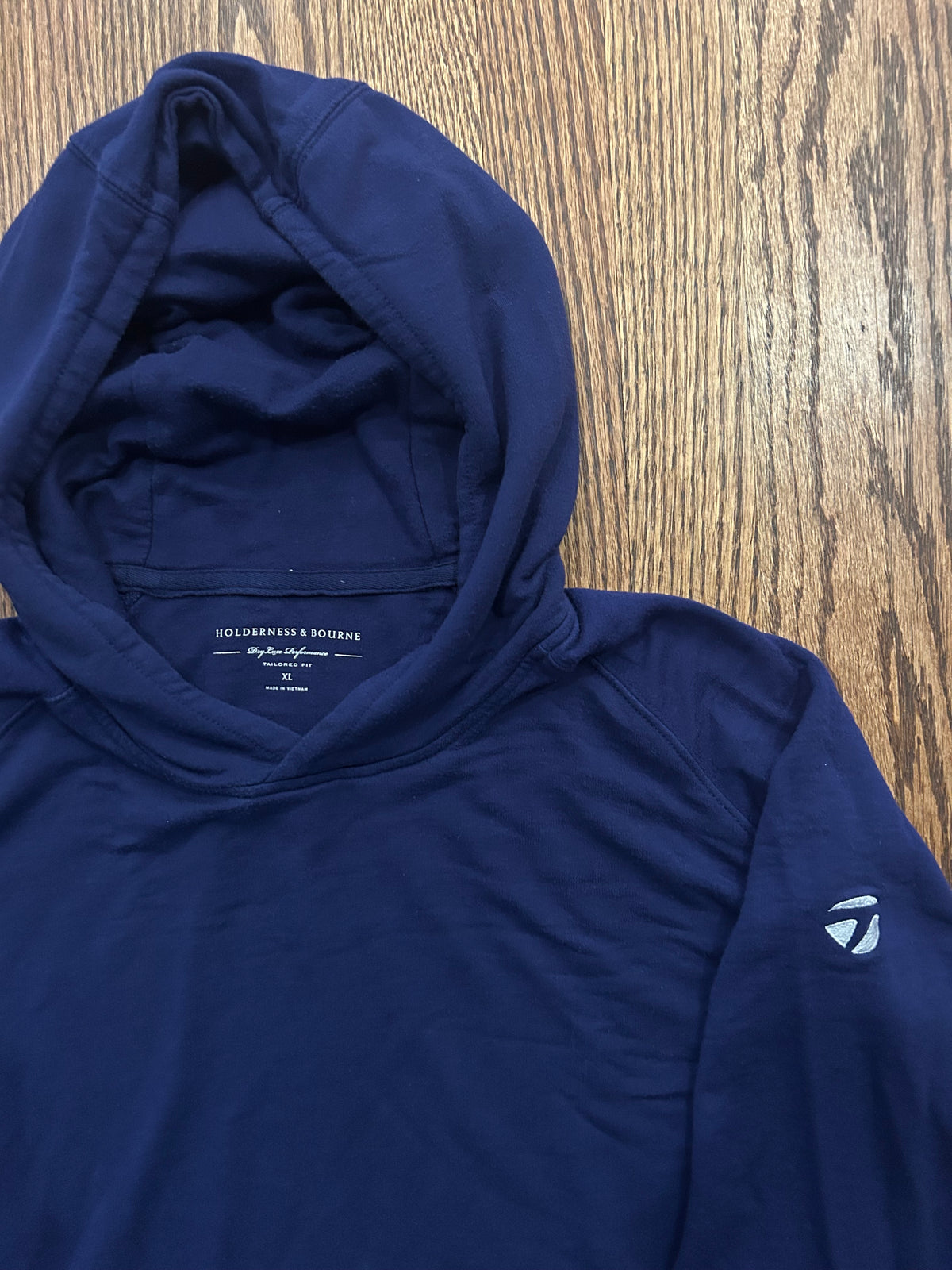Holderness & Bourne TaylorMade Golf Hoodie Mens XL Navy Blue Pullover