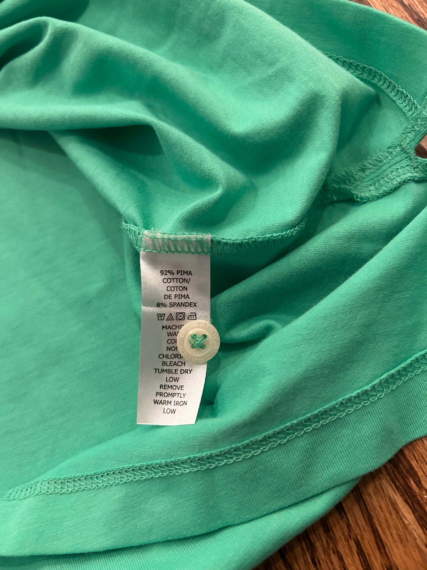 Men’s Medium Masters B Draddy Green Pima Cotton Golf Polo