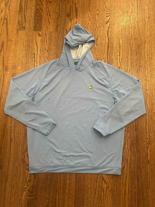 Men’s XL Masters Peter Millar Blue Striped Performance Golf Hoodie