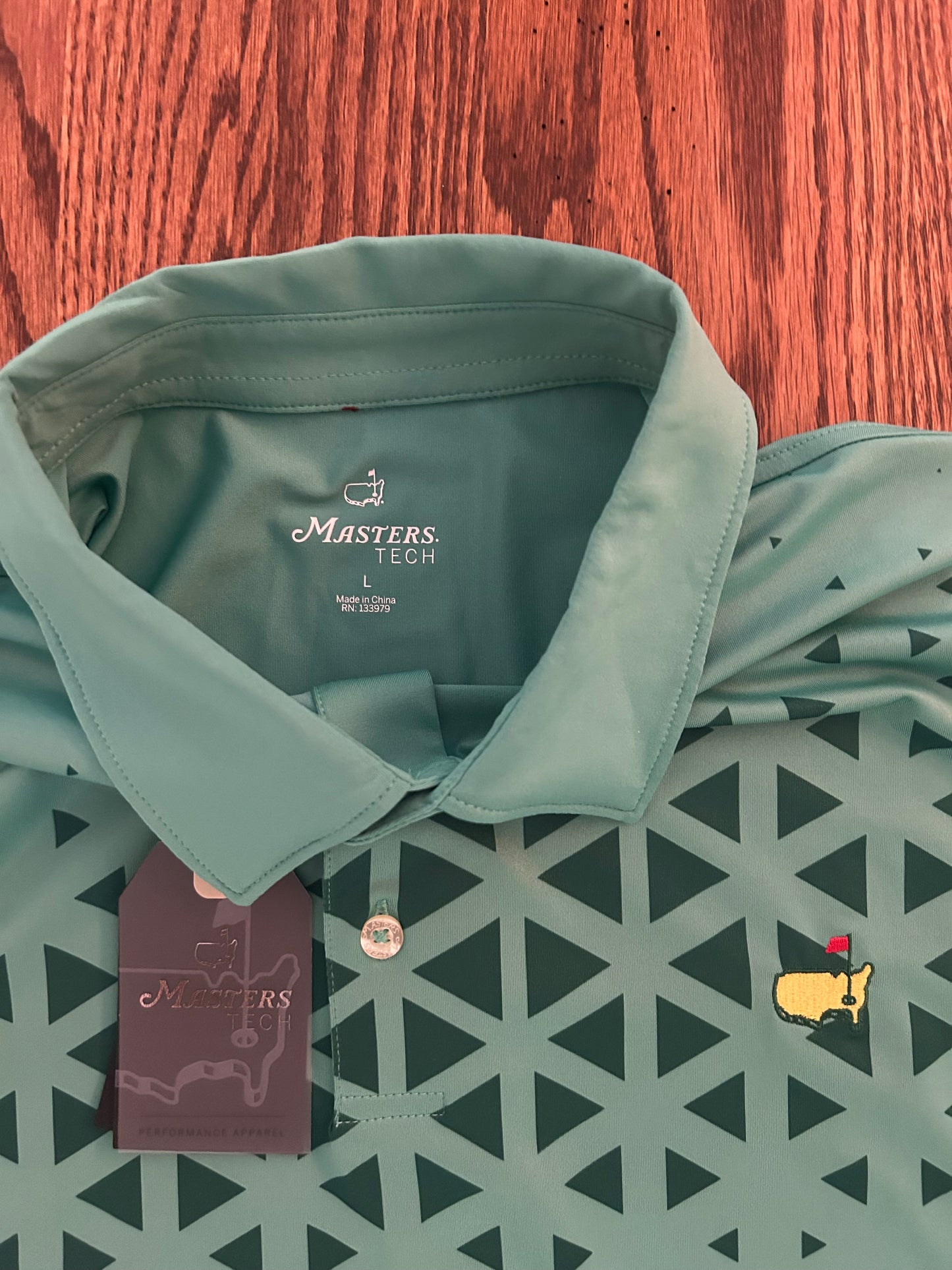 Men’s Large Green Masters Tech Polo