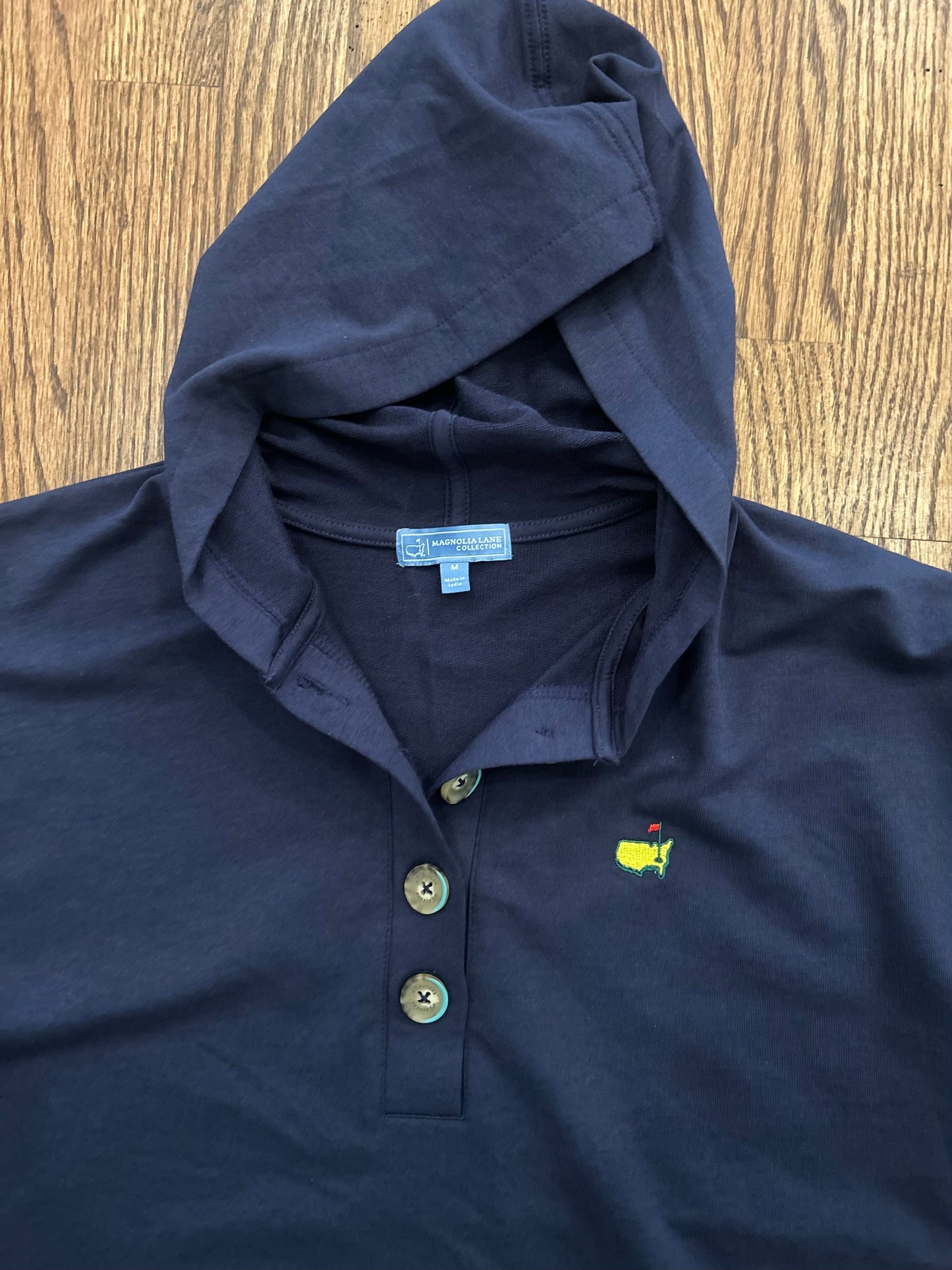 Women’s Medium Masters Magnolia Lane Navy Button Hoodie