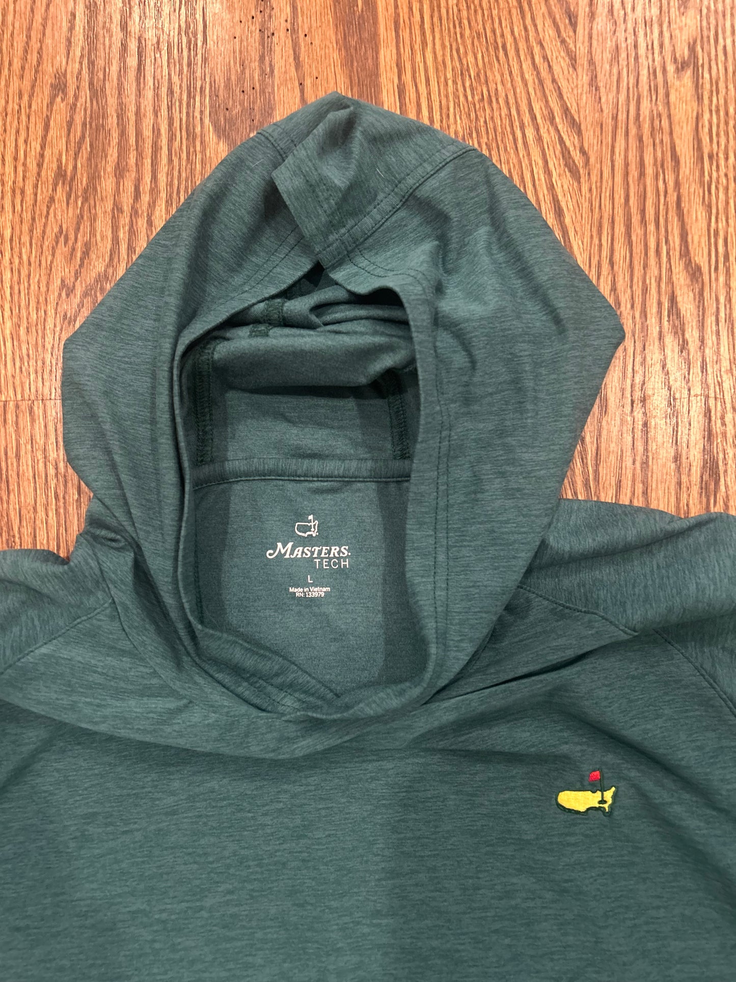 Men’s Large Masters Tech Green Pine Performance Golf Hoodie Augusta National