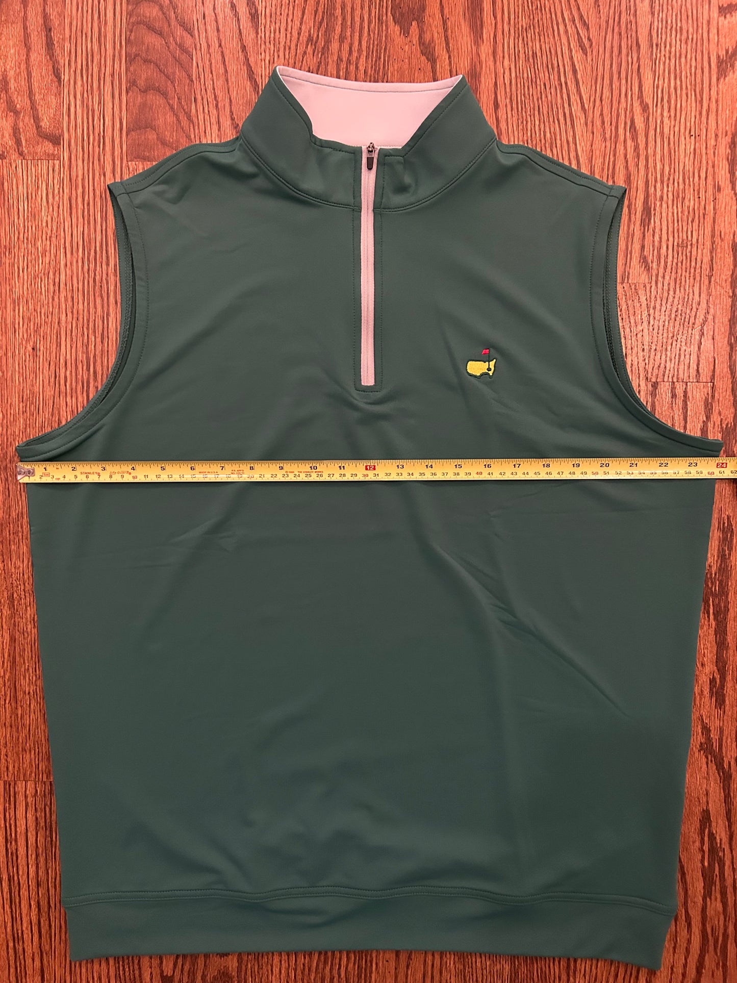 Men’s Large Masters Peter Millar Quarter Zip Vest Performance Golf