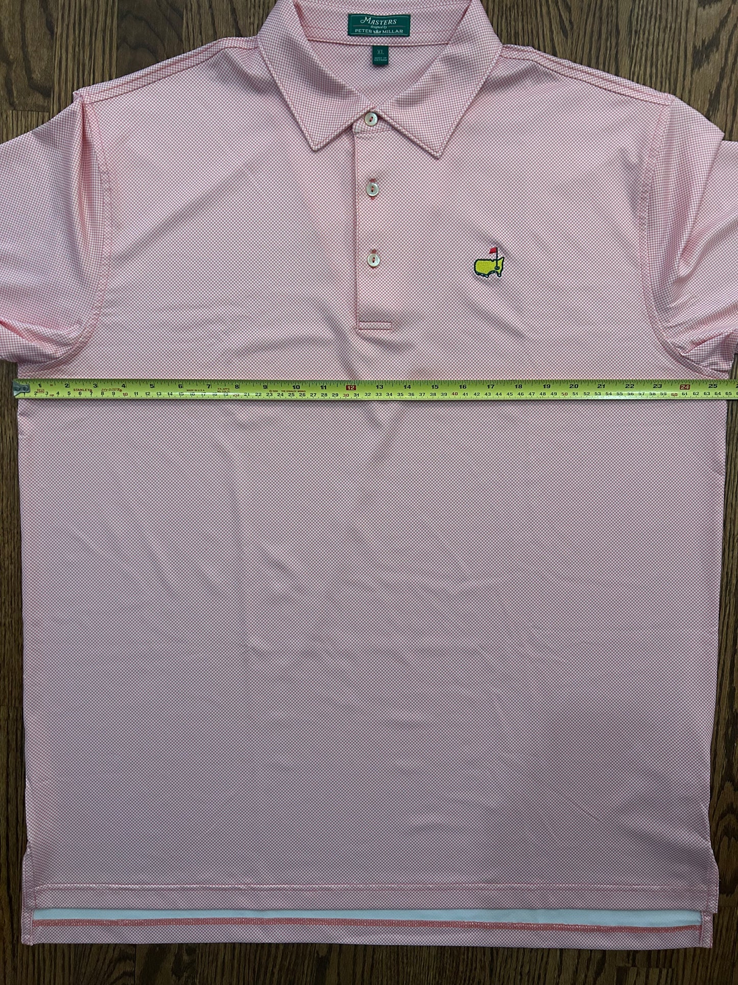 Men’s XL Masters Peter Millar Light Pink Performance Golf Polo