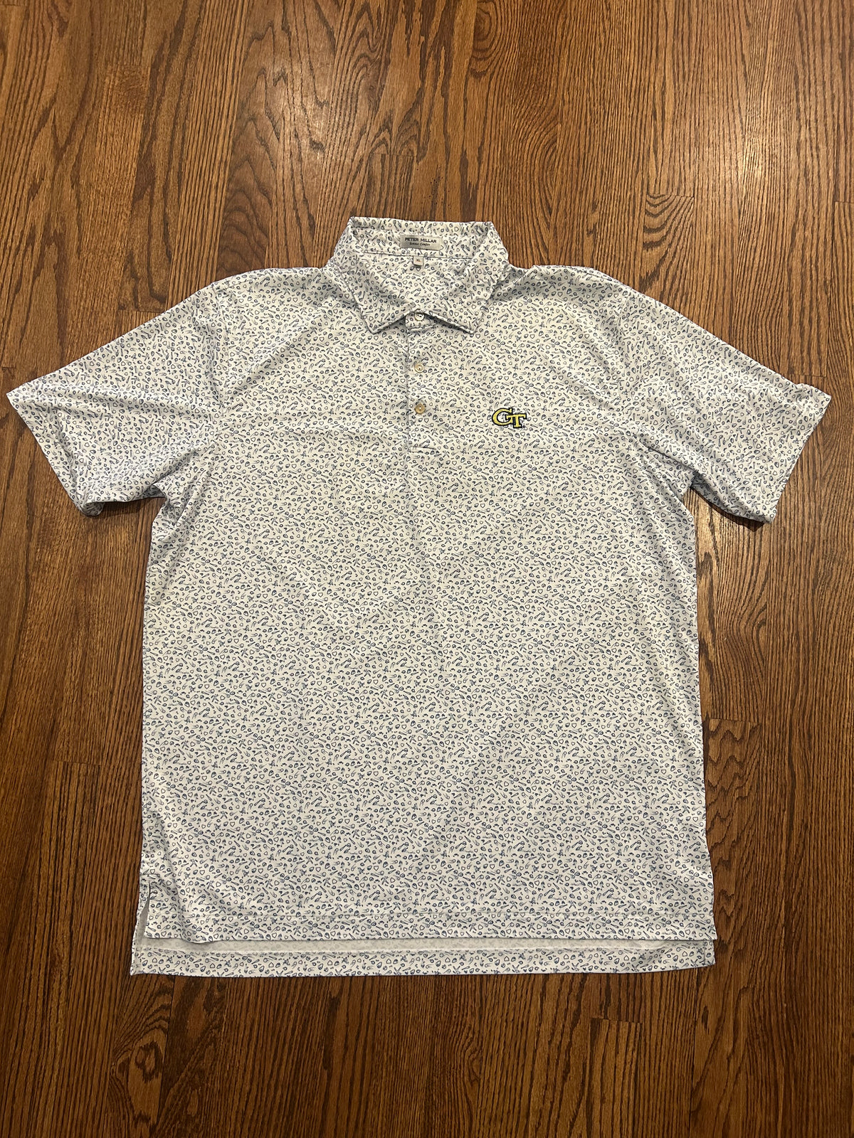 Men’s XL Peter Millar Georgia Tech Yellow Jackets Baseball AOP Polo