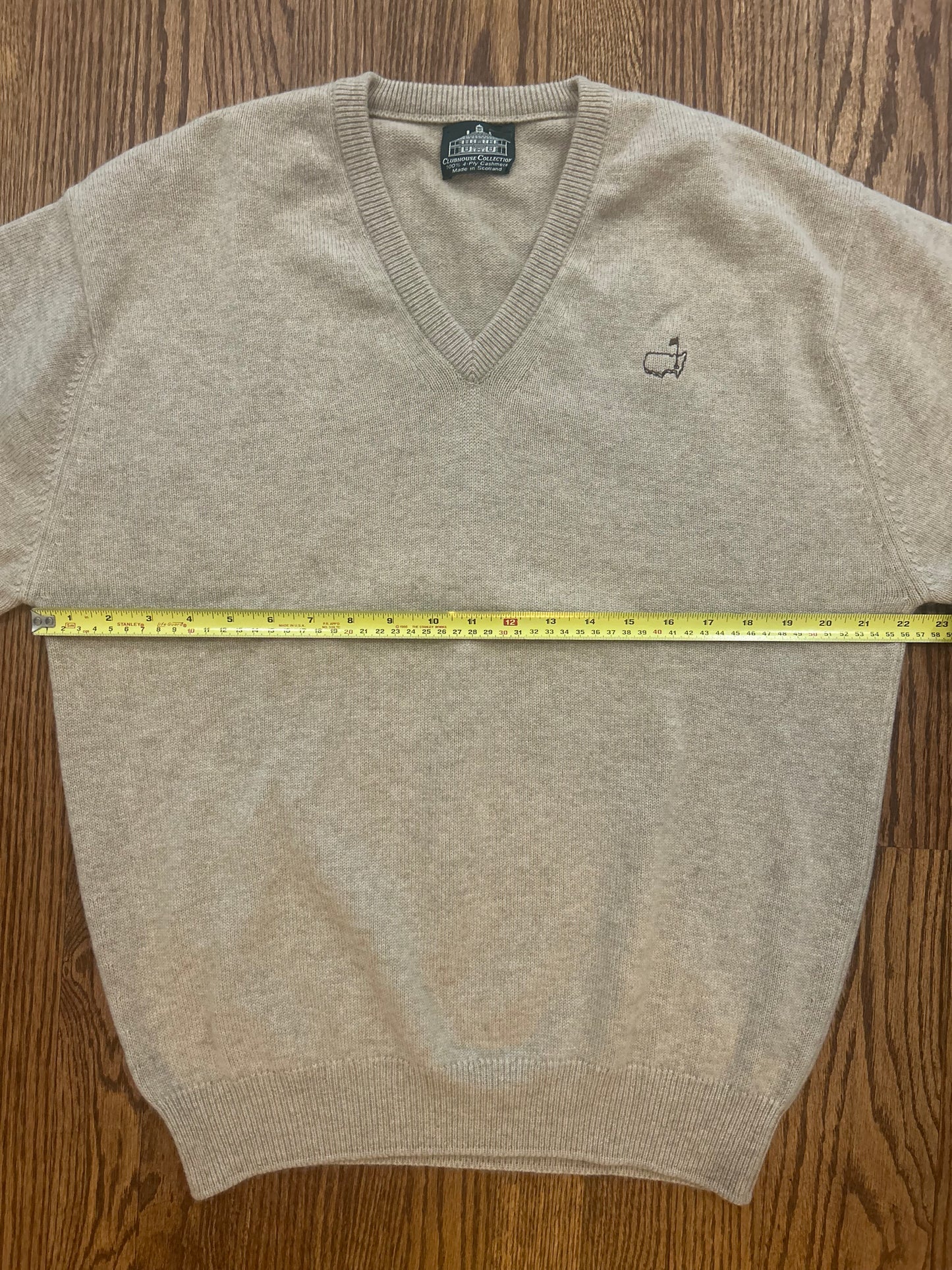 Men’s Medium Masters Clubhouse Collection Cashmere Sweater