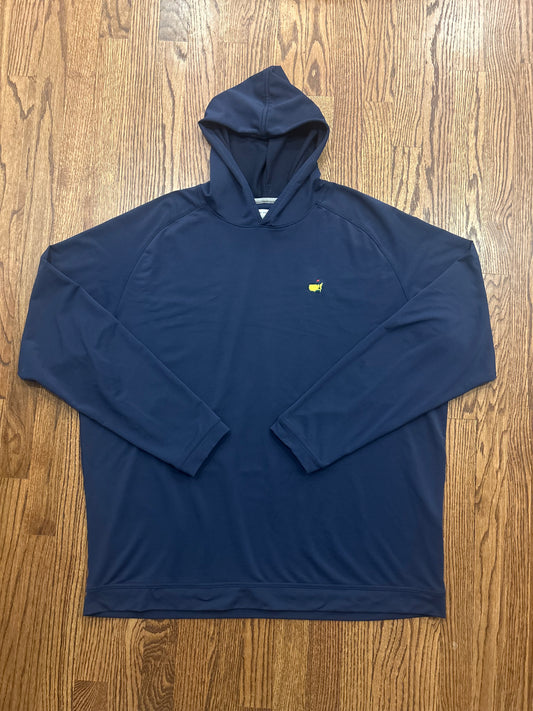 Men’s 2XL Peter Millar Masters Navy Blue Performance Golf Hoodie Augusta Angc