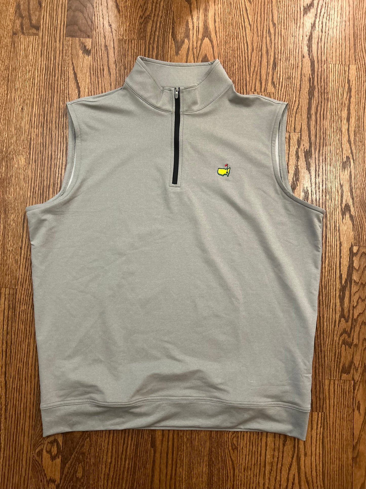 Men’s Large Gray Masters Peter Millar Performance Quarter Zip Golf Vest