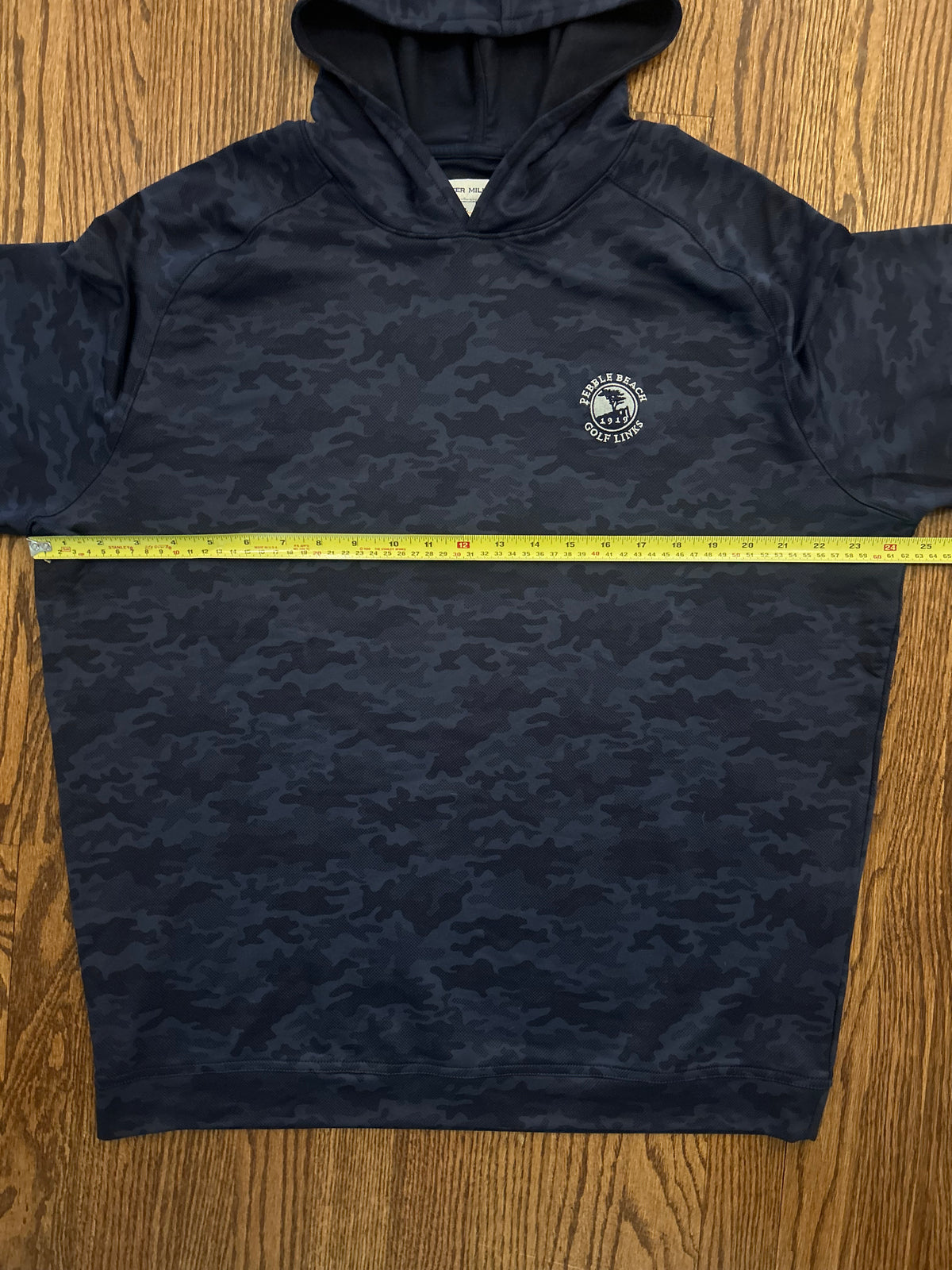 Men’s Large Peter Millar Pebble Beach Golf Links Dark Blue Camo Pullover Hoodie
