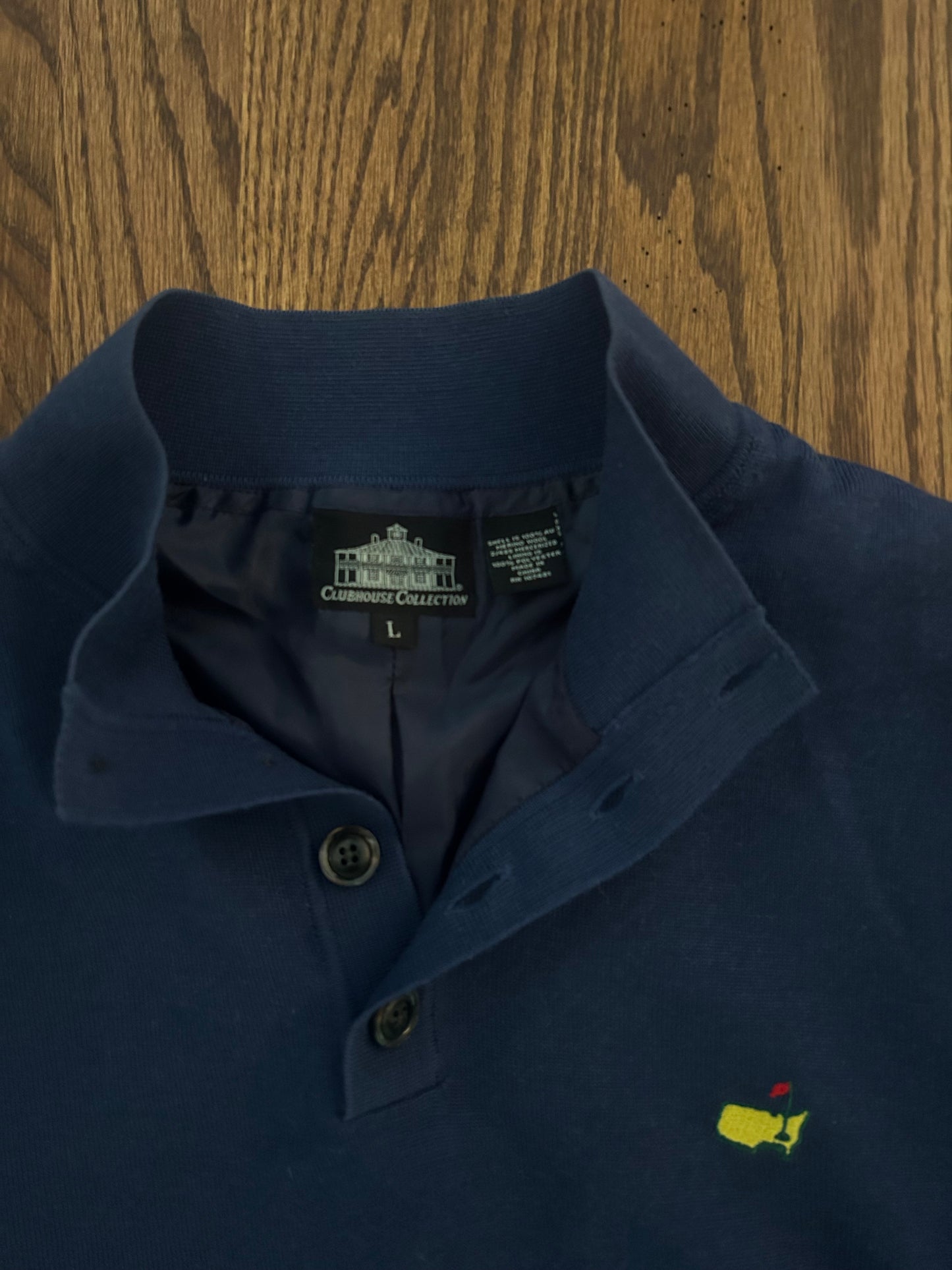 Men’s Large Masters Clubhouse Collection 1/4 Button Sweater