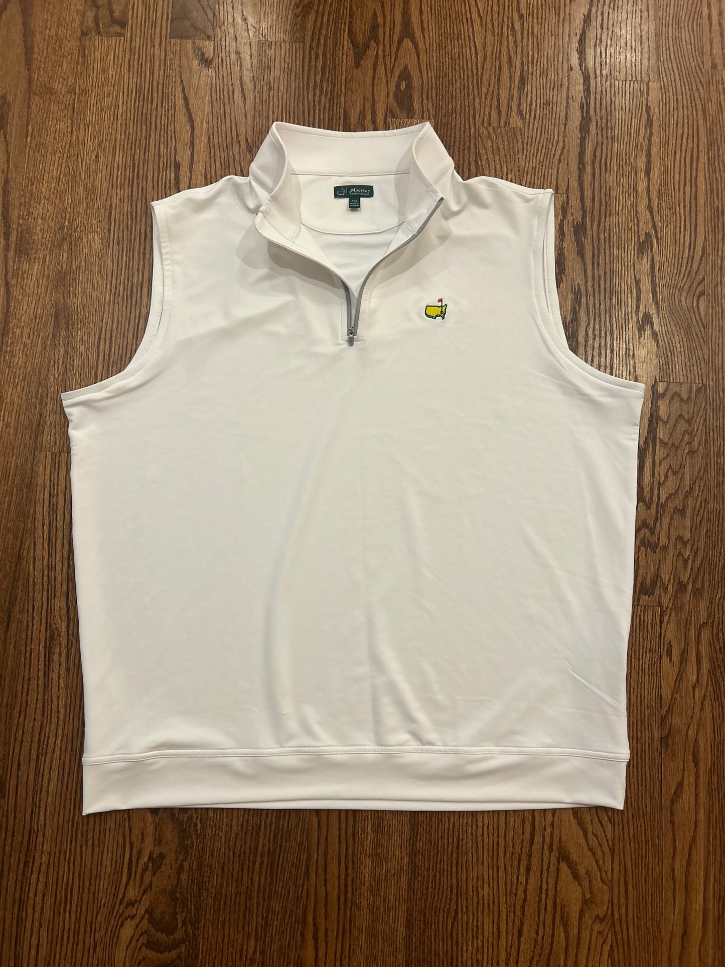 Men’s 2XL Masters Peter Millar White Quarter Zip Performance Golf Vest