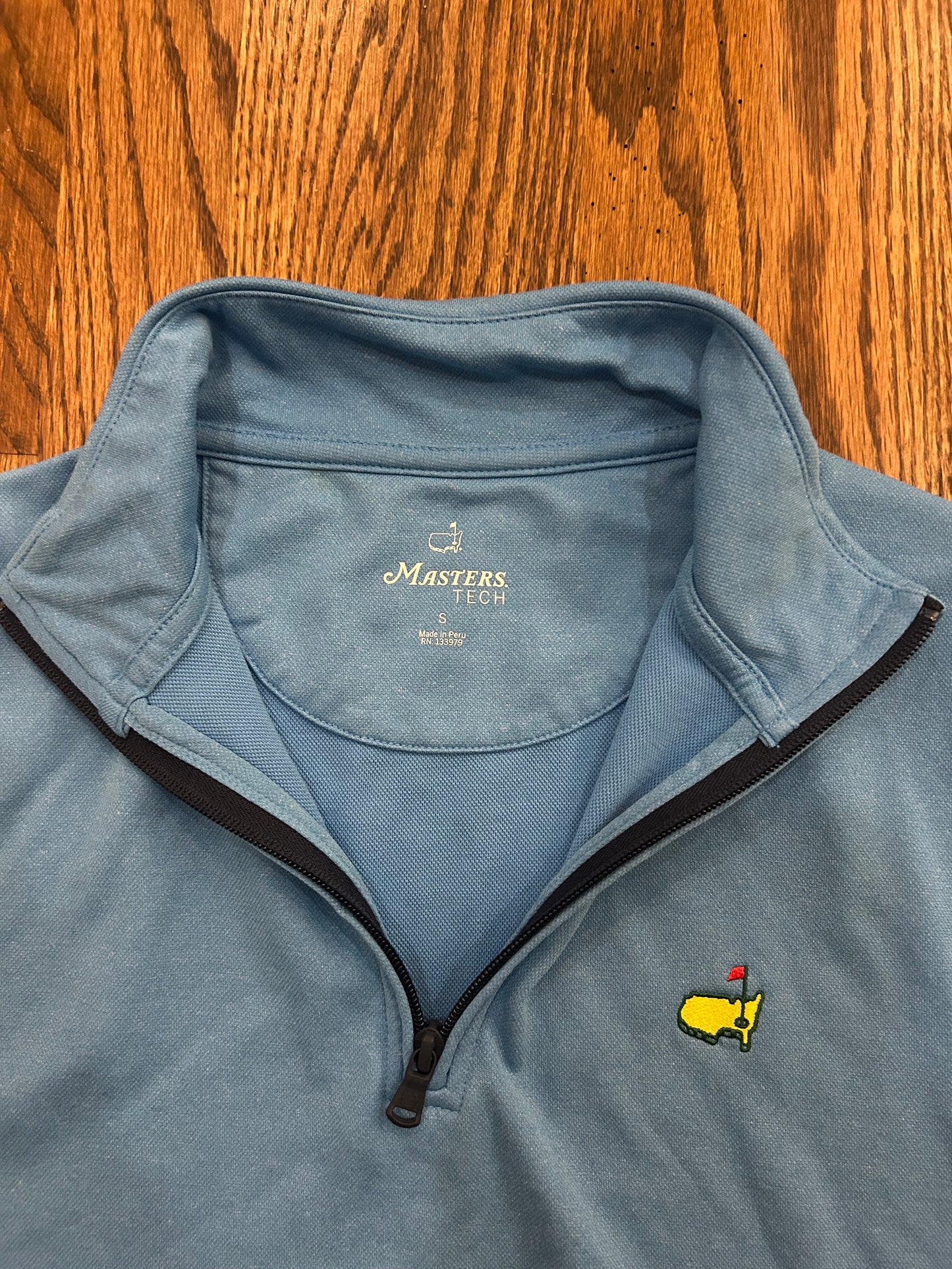 Men’s Small Masters Tech Quarter Zip Light Blue
