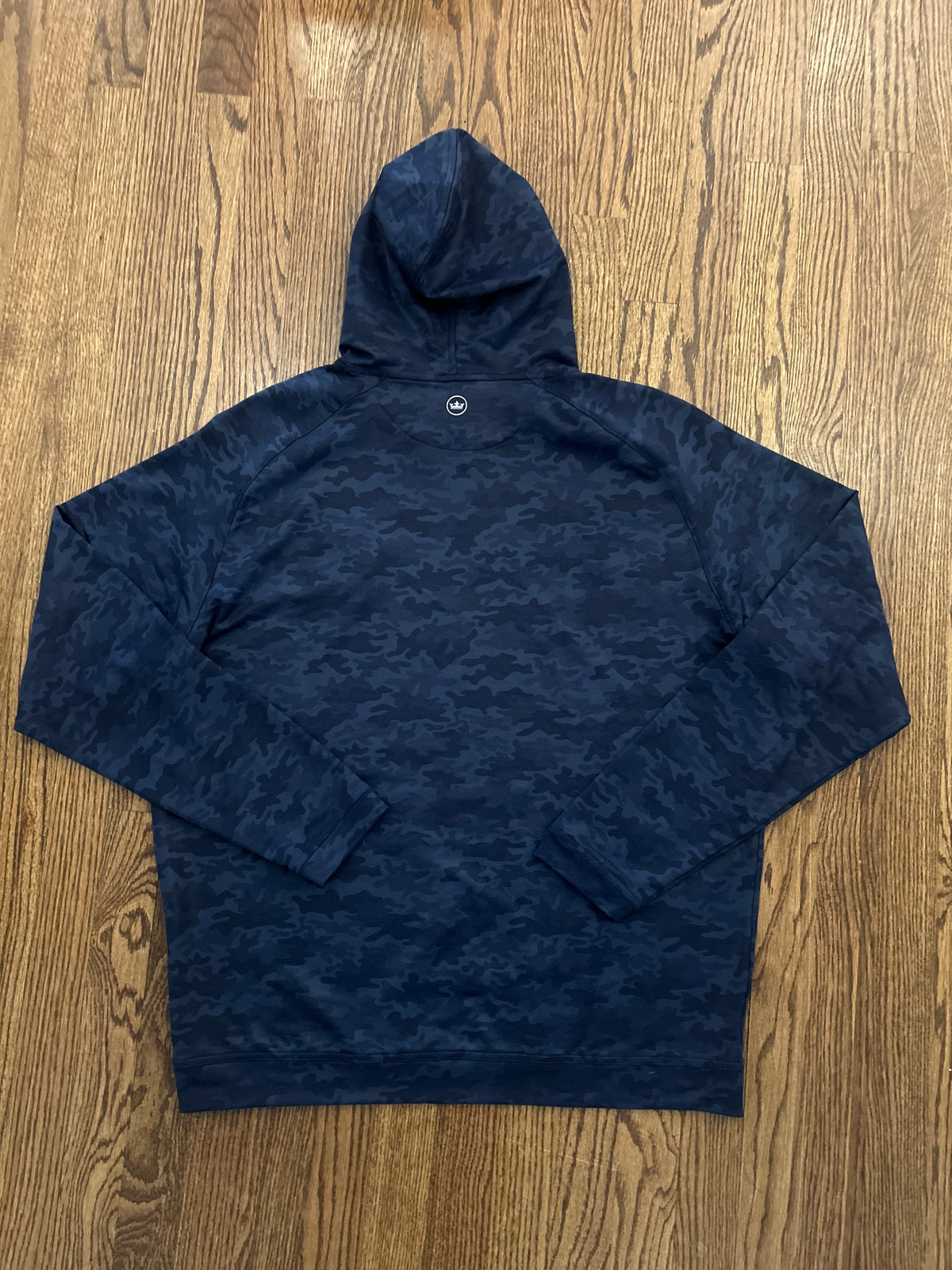 Men’s Large Peter Millar Pebble Beach Golf Links Dark Blue Camo Pullover Hoodie